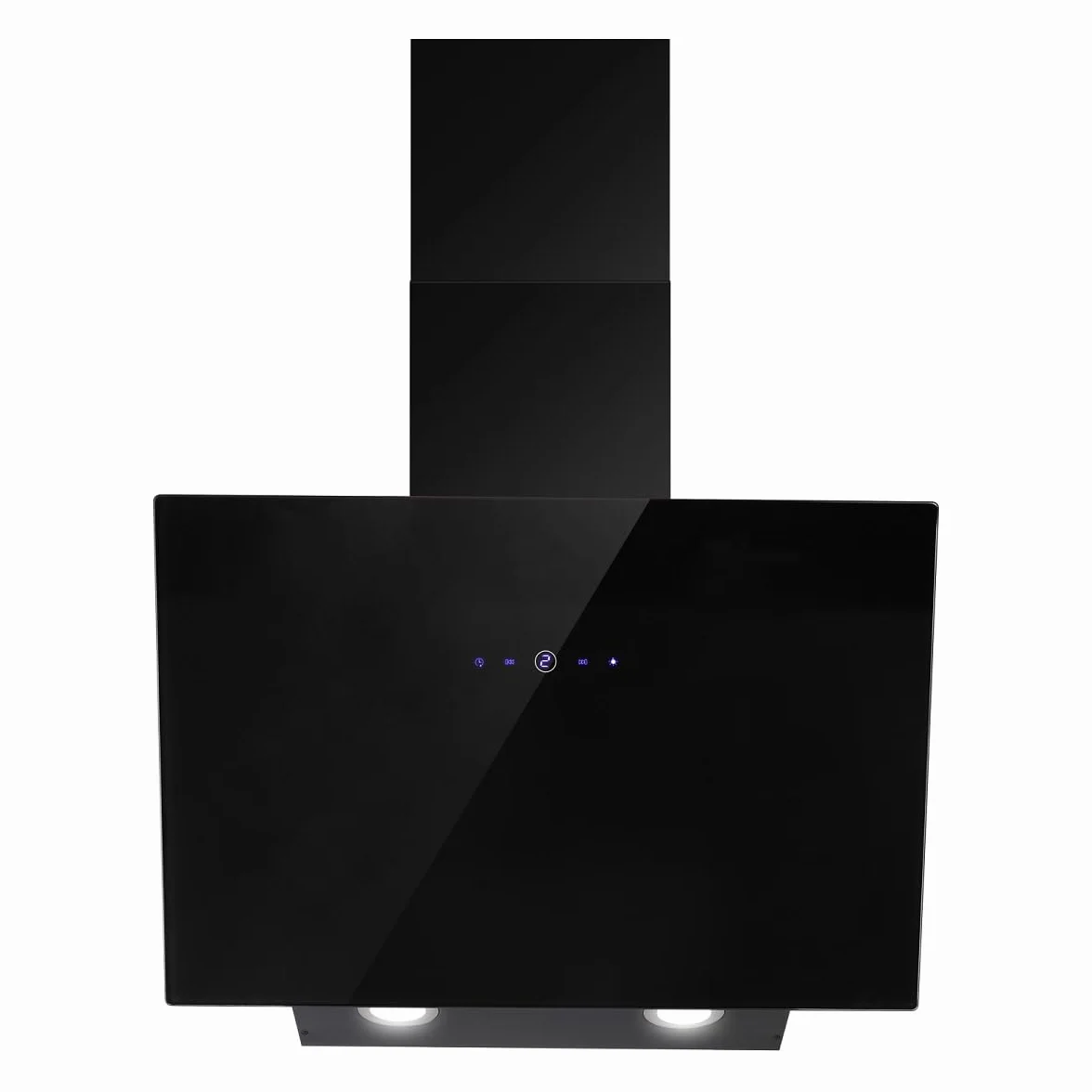 Okap kuchenny 60 cm 550 m³/h A++ z filtrami węglowymi, sterowanie dotykowe, czarny