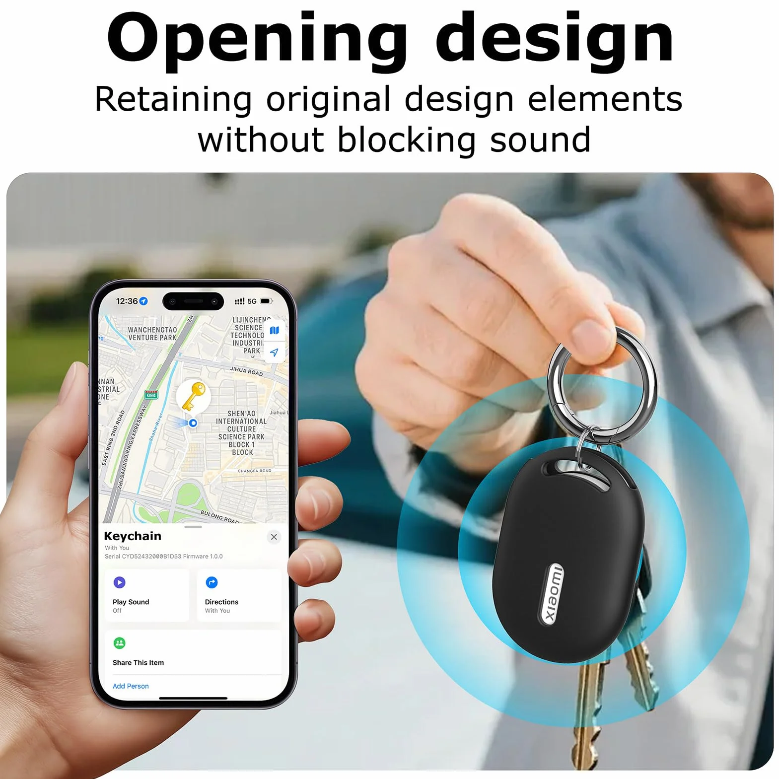 Etui ochronne do xiaomi tag, klucz - odporny na upadek i zarysowania, etui tracker GPS Android Tracker do kluczy, bagażu, portfeli, dzieci (czarny i ciemnoniebieski)