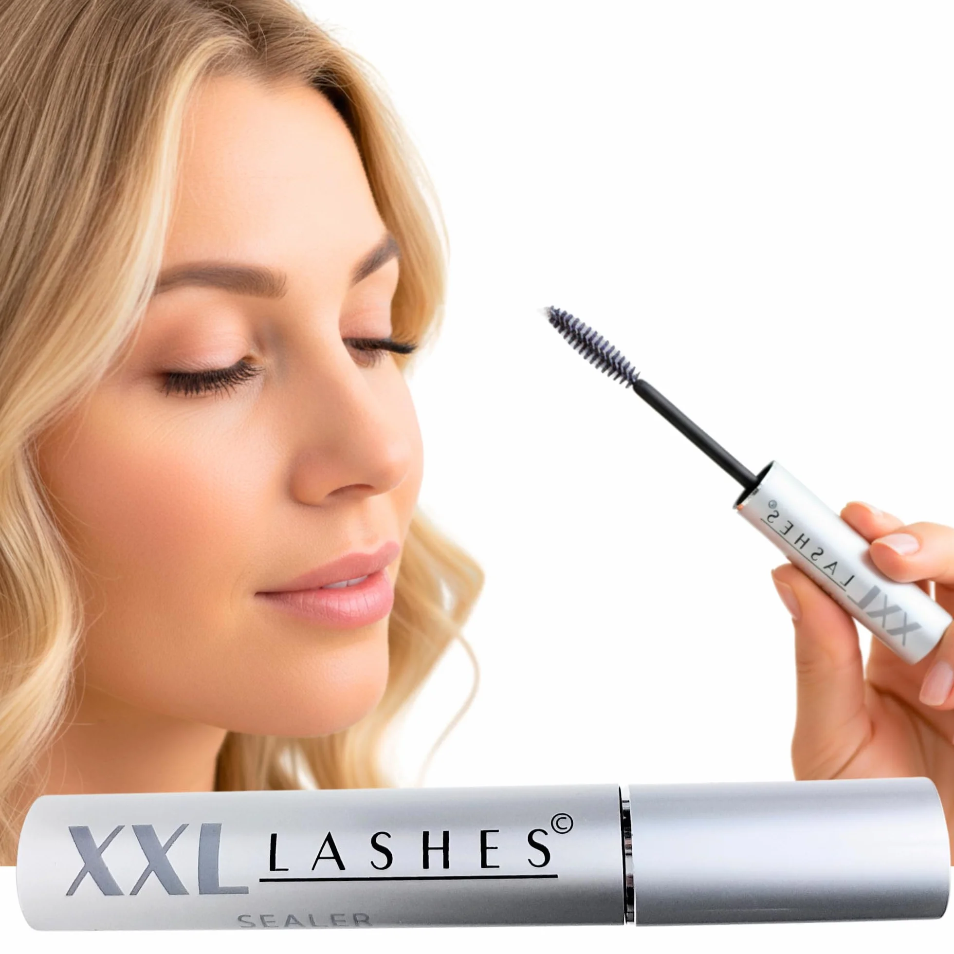 Uszczelniacz XXL Lashes – ochrona i pielęgnacja po przedłużaniu rzęs, liftingu rzęs i laminowaniu rzęs, uszczelniania przedłużania rzęs, pielęgnacji rzęs, długotrwała powłoka, jasny kolor