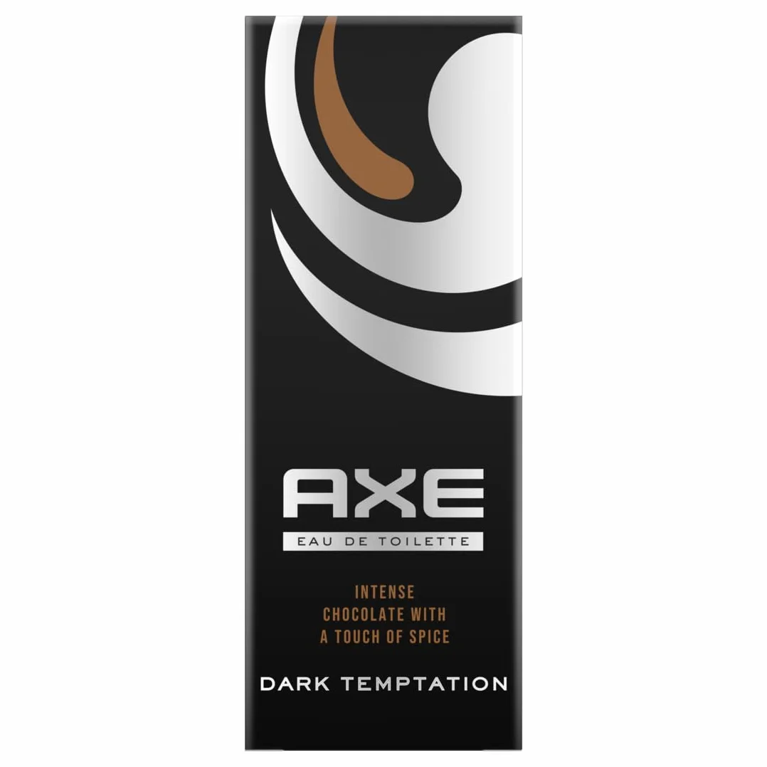 Axe woda toaletowa Dark Temptation, perfumy czarnej czekolady i przyprawy, wydajność i świeżość 24 godziny - butelka 100ml