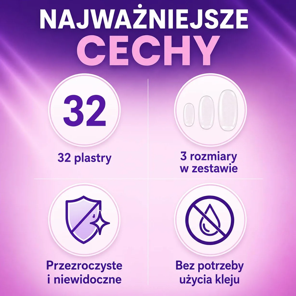 1 x 32 plastry do paznokci ~ Tymczasowa ochrona przed rozdwajaniem i pęknięciem paznokci Finga-Nails