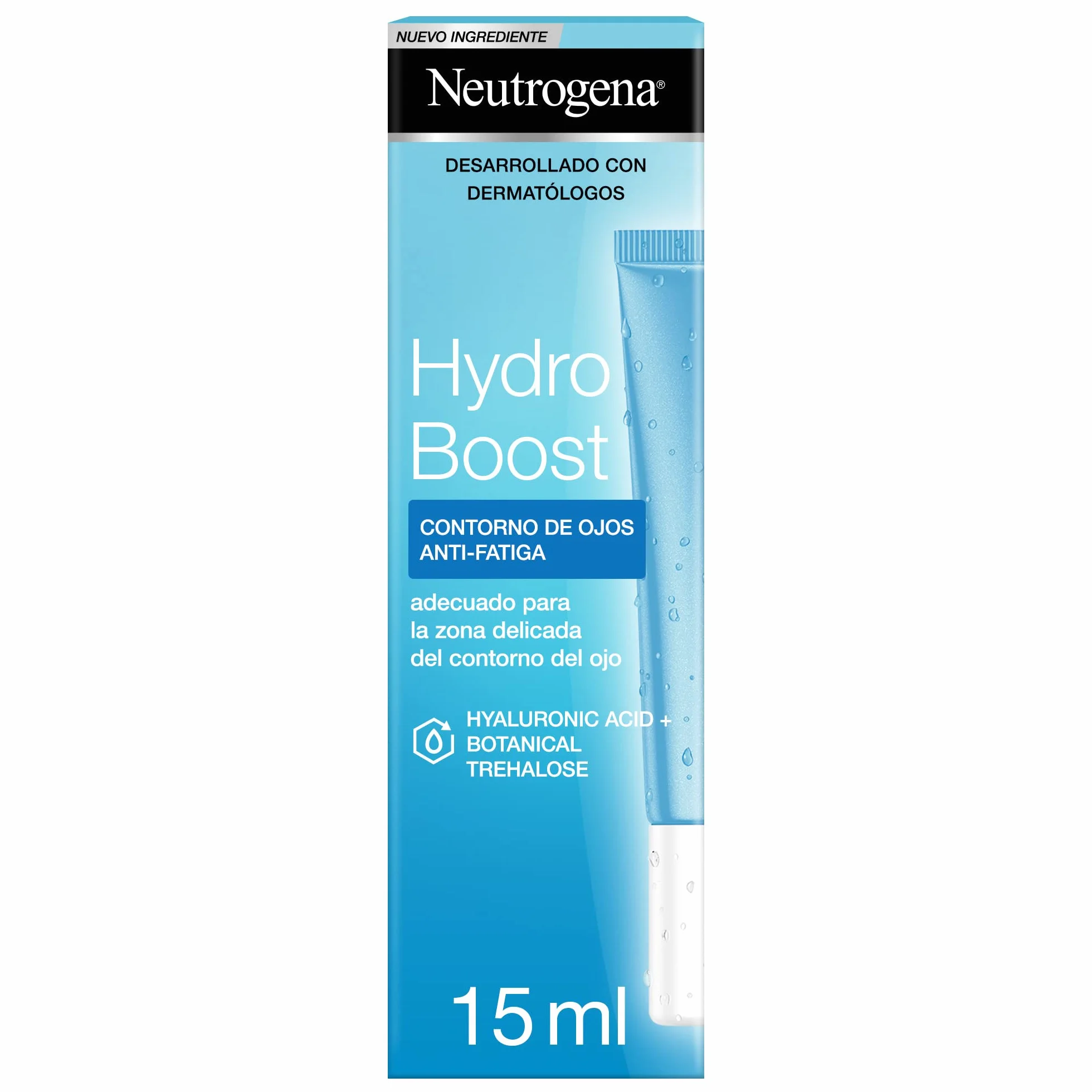 Neutrogena Hydro Boost przeciw zmęczeniu, nawilżający kontur oczu z kwasem hialuronowym i witaminą E, pomaga złagodzić oznaki zmęczenia i cienie pod oczami, 15 ml