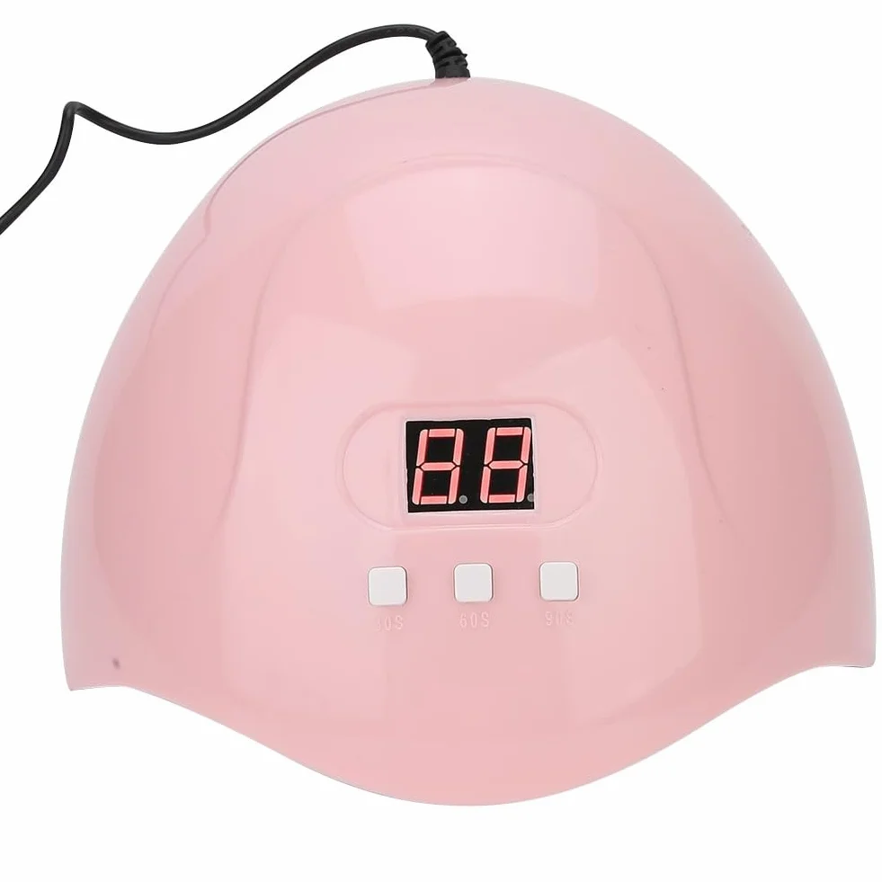 UV LED lamp for nails, nail dryer 54 W yellow nail polish hardening UV LED professional manicure tool with timer 30/60/90 s