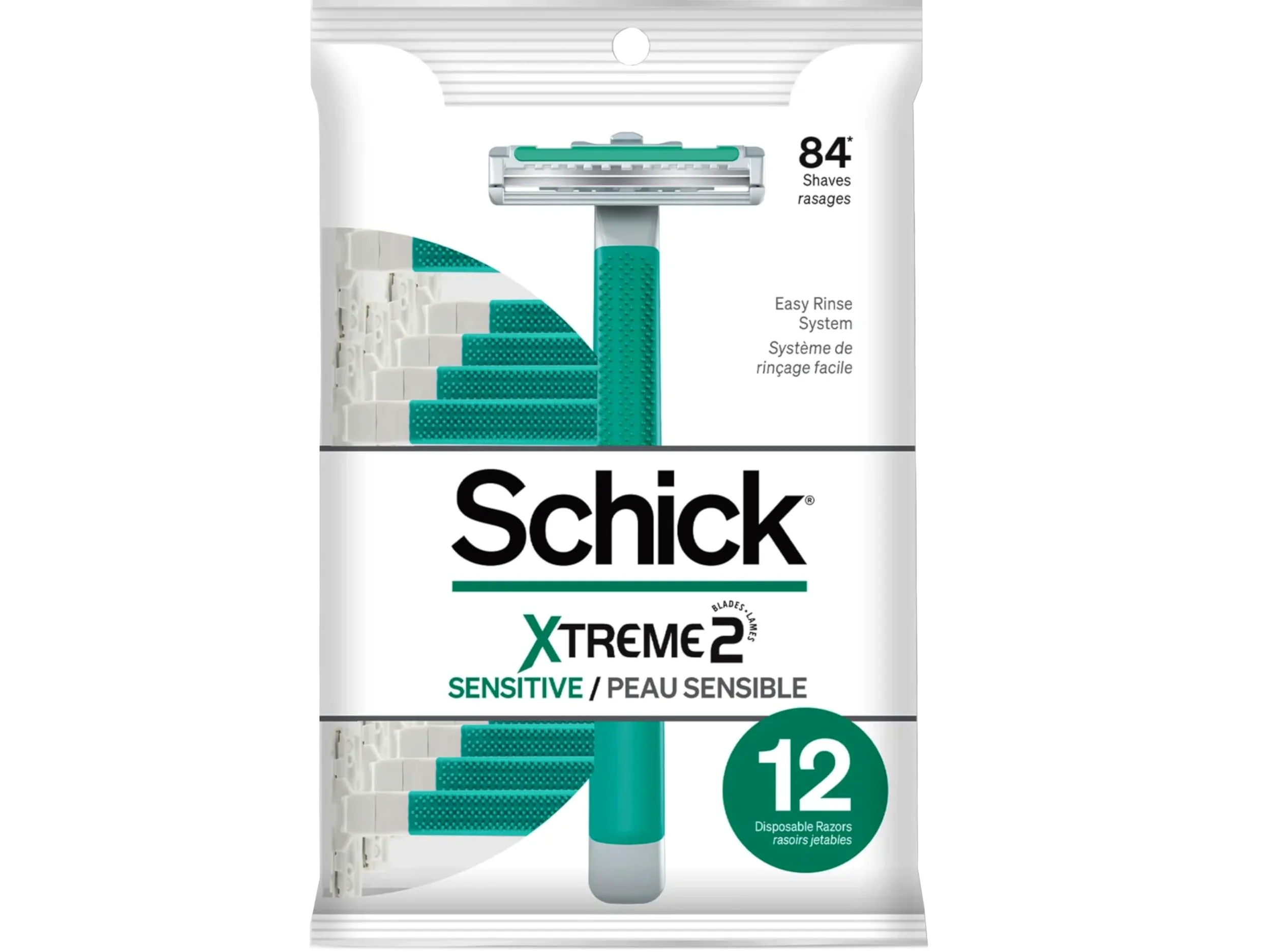 Schick ST2 jednorazowa maszynka do golenia dla mężczyzn do skóry wrażliwej - 12 ct - 2 szt. od Schick
