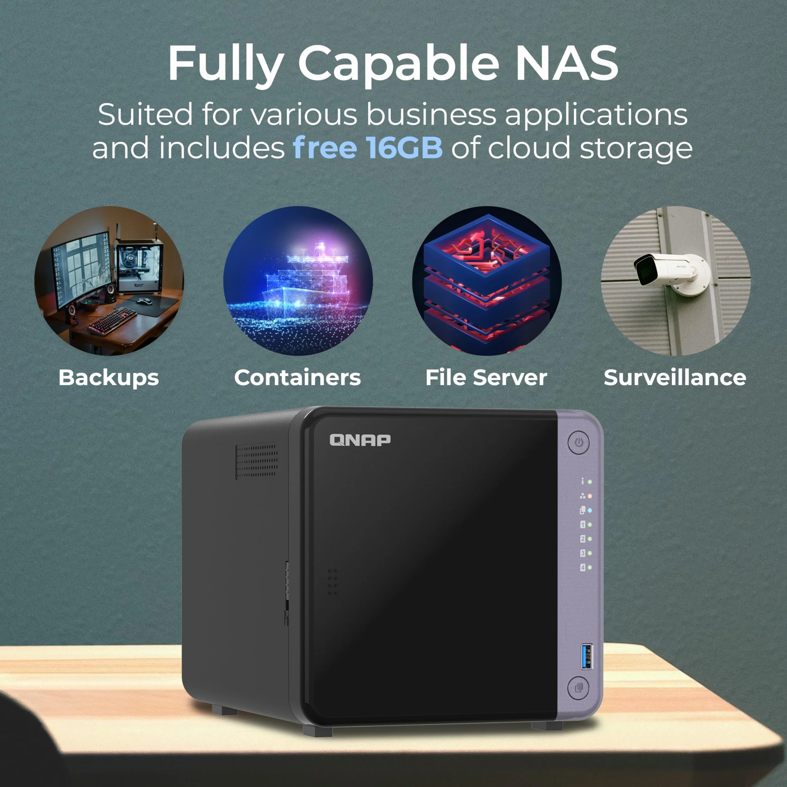 QNAP TS-432X-4G-US NAS 10GbE 4-kieszeniowy pulpit NAS z czterordzeniowym procesorem Alpine AL524 ARM i 4 GB DDR4 RAM (bez płyty)