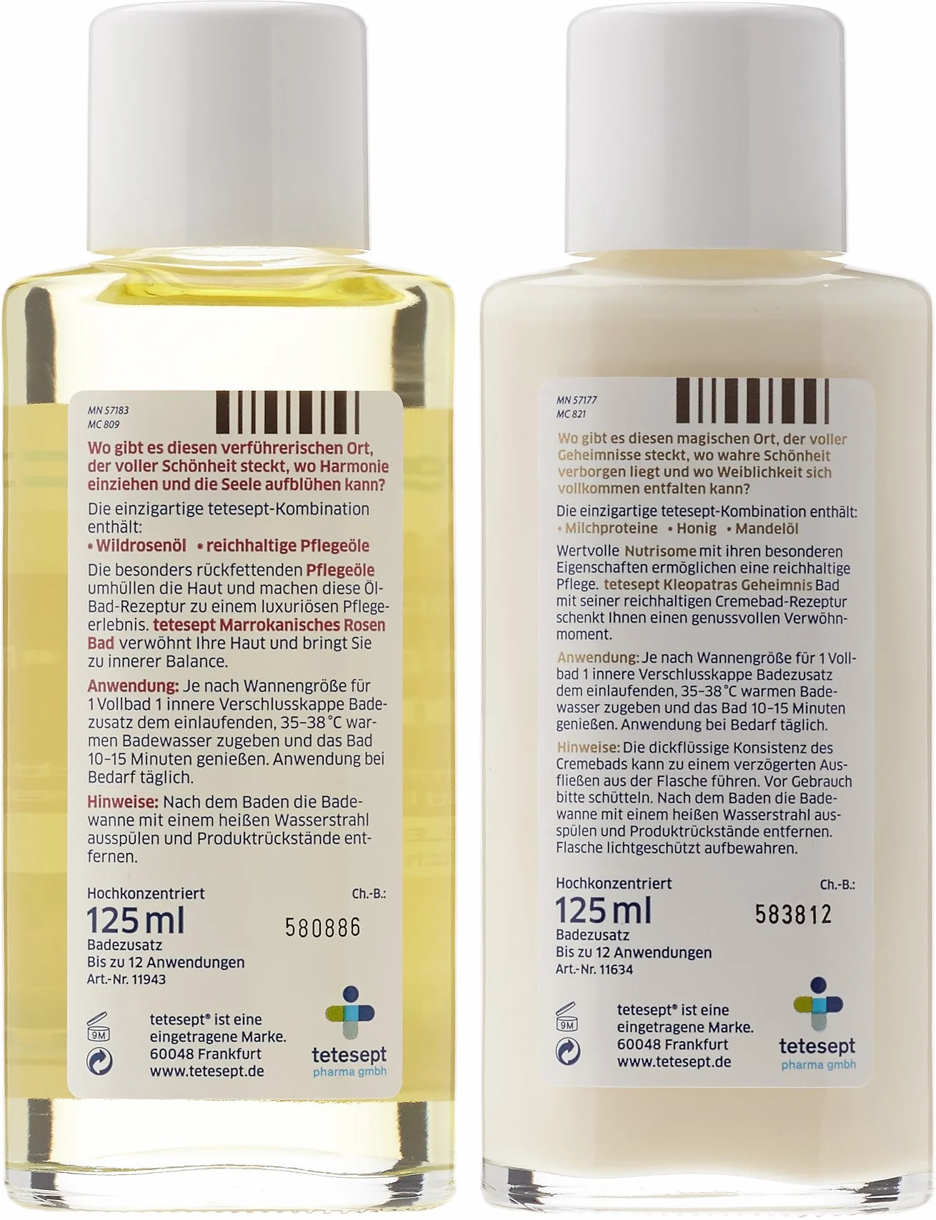 tetesept Zestaw do kąpieli na świecie – relaks la 1001 noc, 1 opakowanie (2 x 125 ml)
