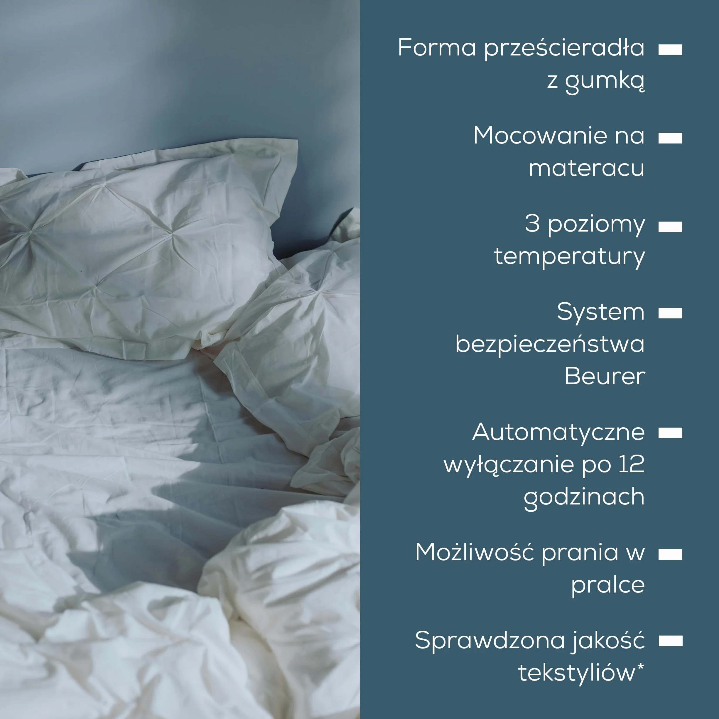 Beurer UB 74 podkład grzewczy, elektryczny koc z automatycznym wyłączaniem i zabezpieczeniem przed przegrzaniem, koc grzewczy praktyczny typu prześcieradła z gumką, 3 poziomy, pranie, 200x100 cm