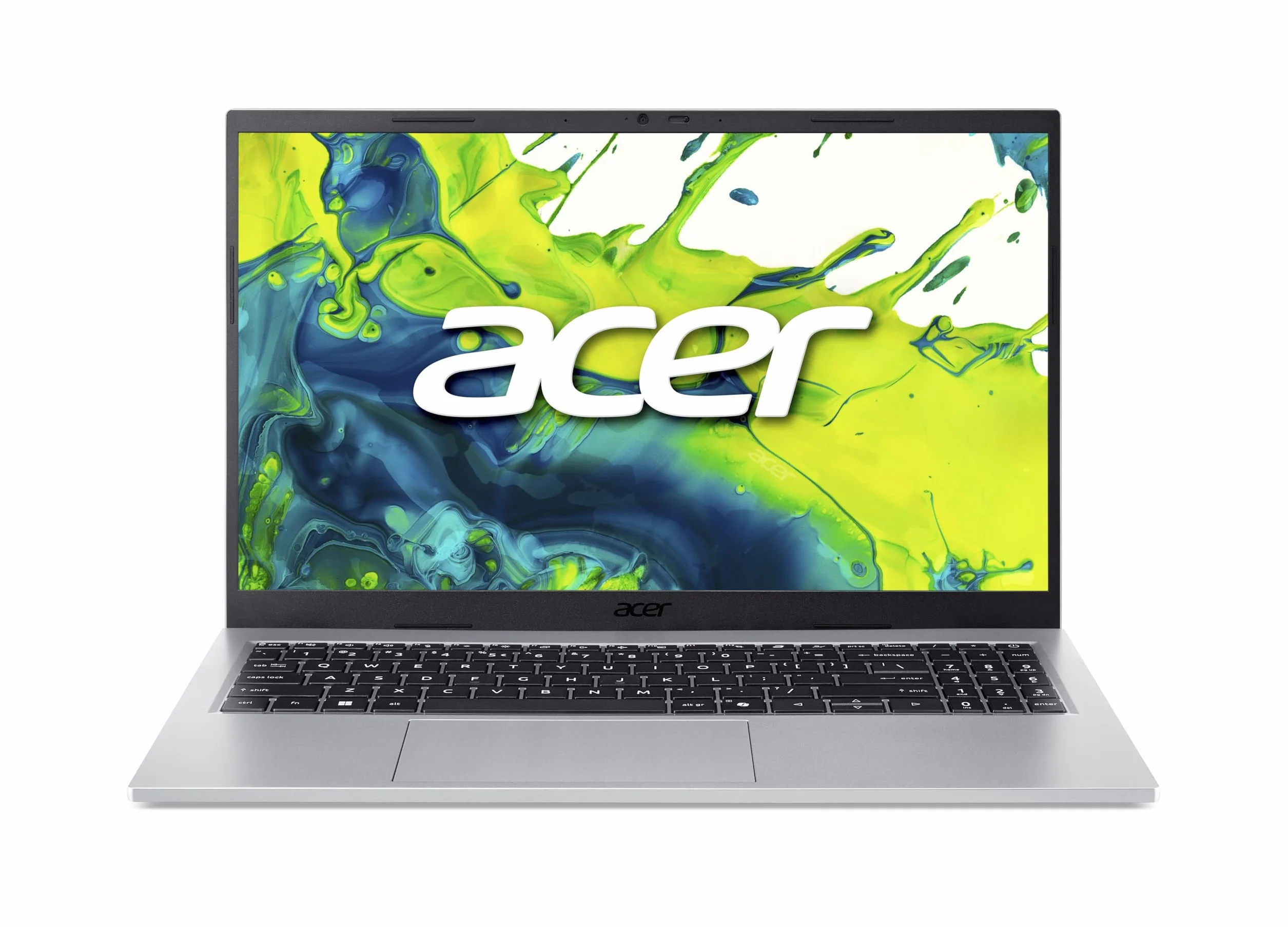Acer Aspire Go 15 (AG15-72P-52M0) laptop, wyświetlacz FHD IPS 15,6", Intel Core 5 120U, 16 GB RAM, 512 GB SSD, karta graficzna Intel, Windows 11, klawiatura QWERTY, srebrna