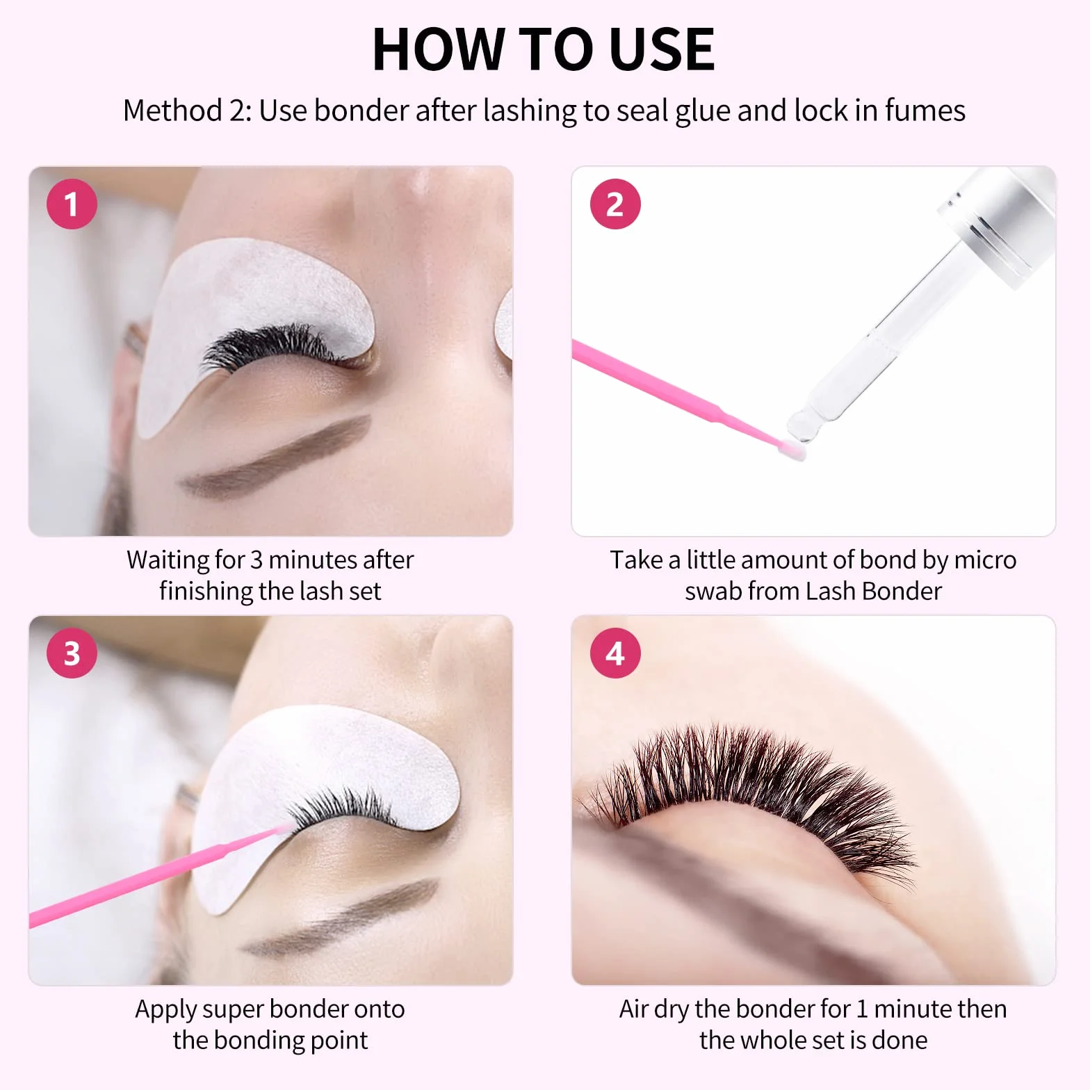 FADLASH Lash Bonder do przedłużania rzęs Lash Extension Sealant Glue Accelerator for Better Bond Eyelash Extension Bonder Sealer Redukuje podrażnienia Zwiększa retencję rzęs nawet o 30%