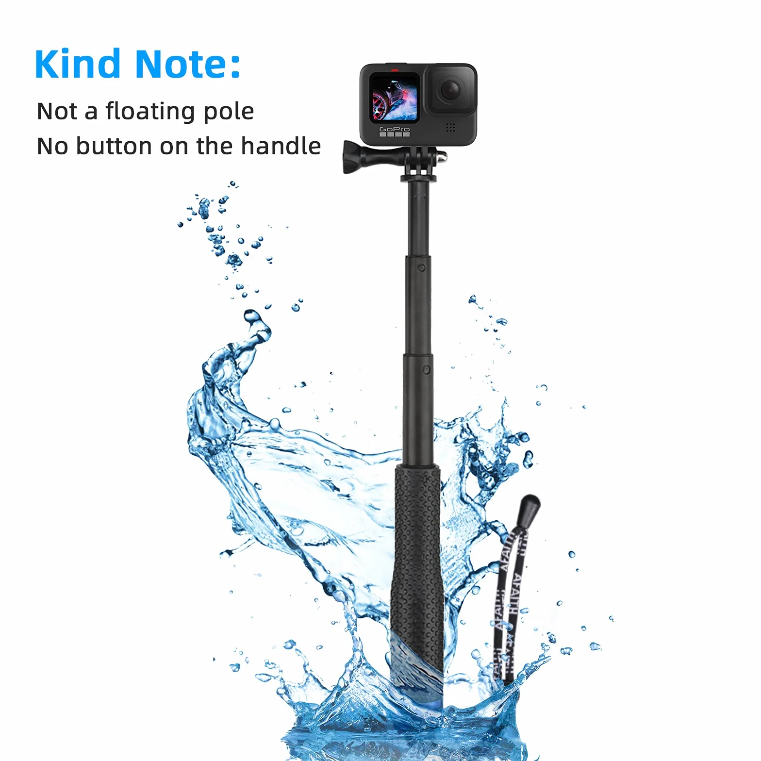 AFAITH Wodoodporny aluminiowy uchwyt do selfie, wysuwany ręczny drążek teleskopowy monopod kompatybilny z kamerami akcji GoPro Hero 13 12 11 10 9 8 7 6 5 4 DJI OSMO EK5000 EK7000 SJ4000 SJ5000