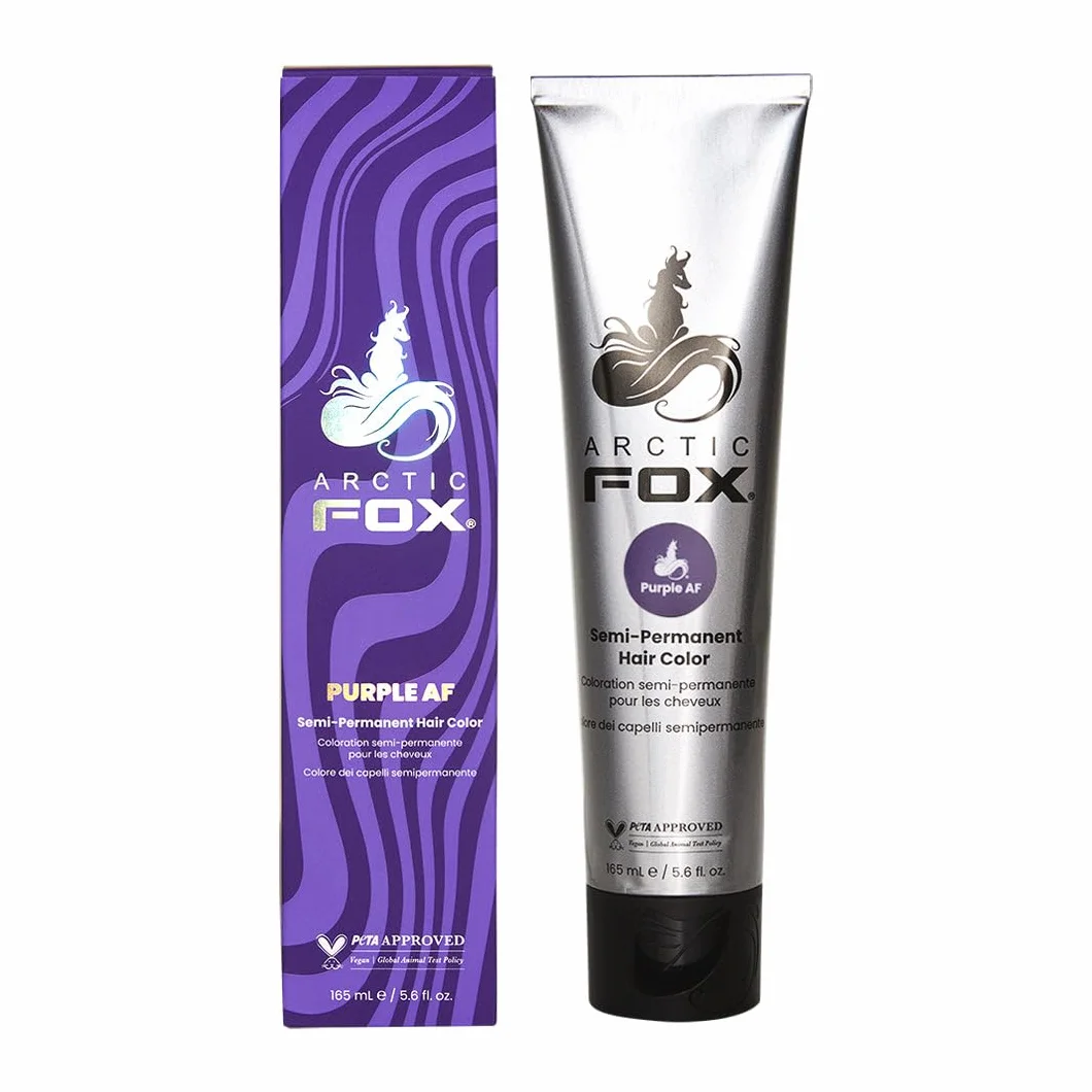 ARCTIC FOX Półtrwała farba do włosów, 100% wegańska i nietestowana na zwierzętach, 165 ml, fioletowa