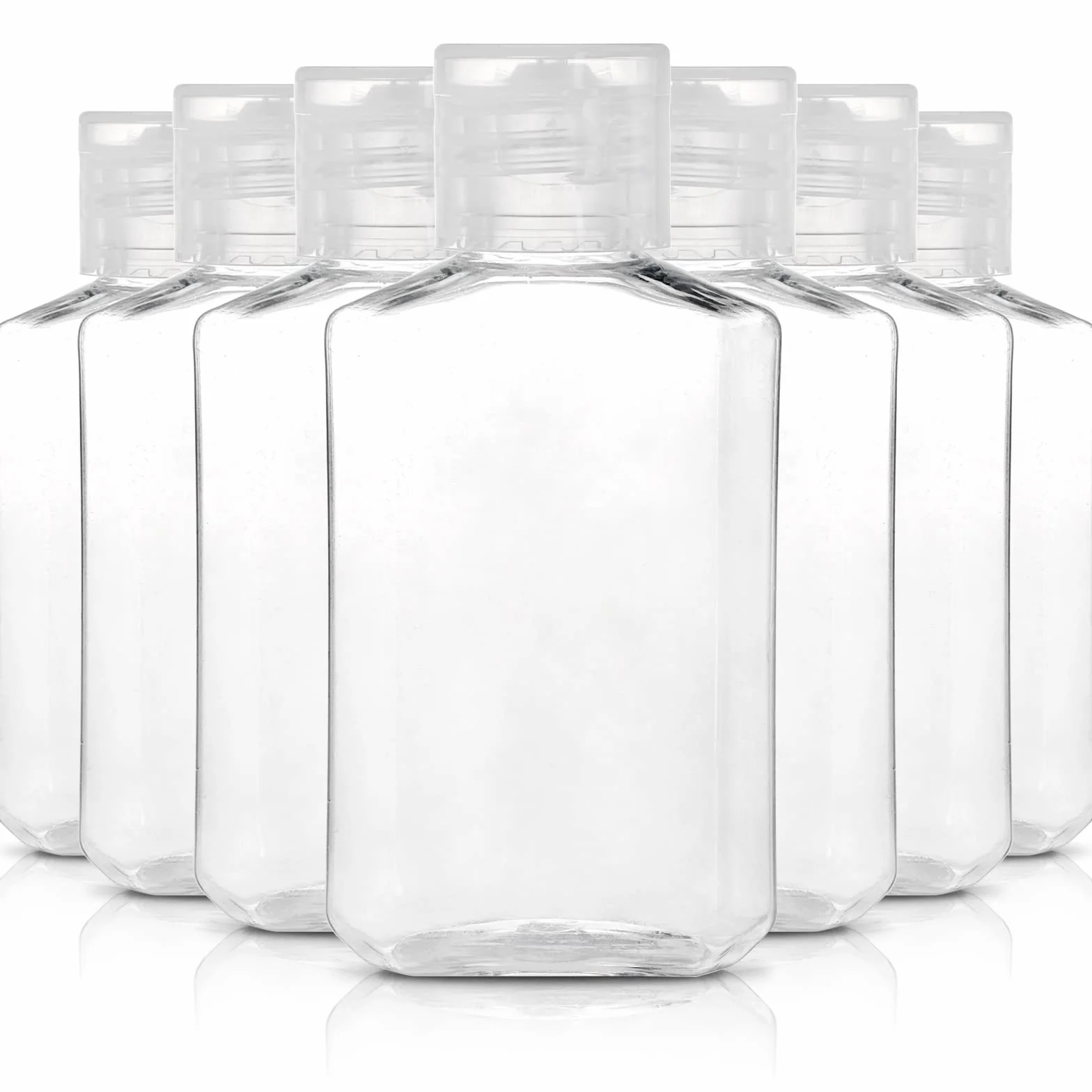 Frcctre Puste plastikowe butelki podróżne, przenośne, przezroczyste plastikowe butelki z klapkami, do wielokrotnego napełniania, do dezynfekcji rąk, kosmetyków, kosmetyków, bez BPA, 60 szt