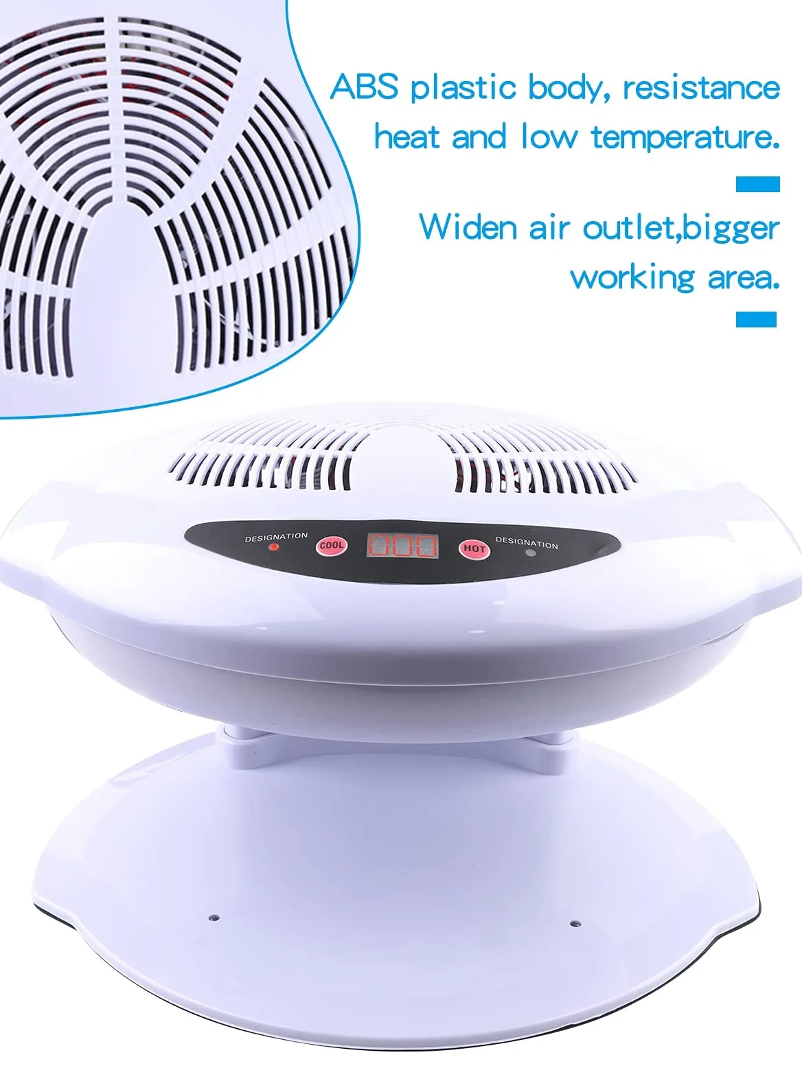 Kalolary lampa do paznokci, 400 W Air Paznokcie suszarka do włosów wentylator do rąk i stóp lakier do paznokci automatyczny czujnik ciepła fajna bryza do użytku w domu i salonie