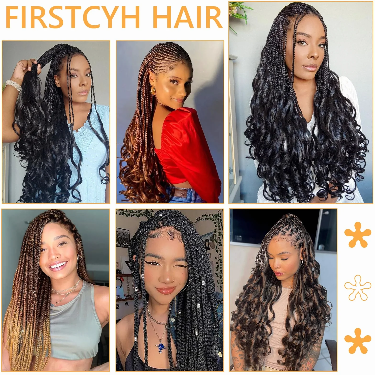 Francuskie Curl Braiding Hair Pre Stretched 16 Inch Braiding Hair 1B Luźne Wavy Pre Stretch Hair Braiding Hair for Black Women (16 cali (7 opakowań), 1B)