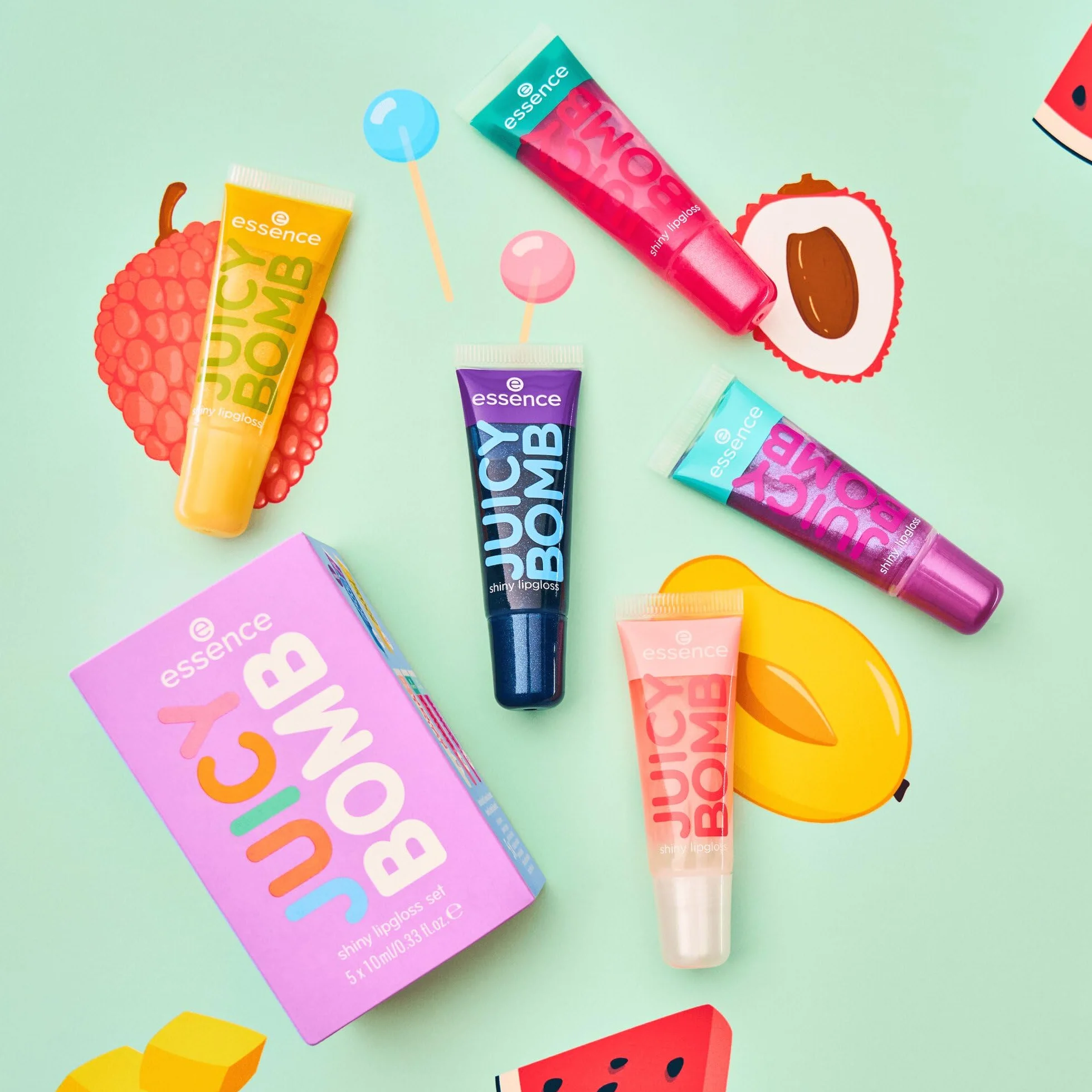 essence JUICY BOMB shiny lipgloss 104