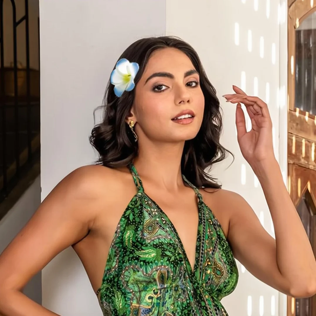 12 sztuk spinek do włosów z kwiatami, Hawajskie spinki do włosów Plumeria Hawajskie, Plumeria, tropikalne Boho, antypoślizgowe akcesoria do włosów dla dziewcząt i kobiet