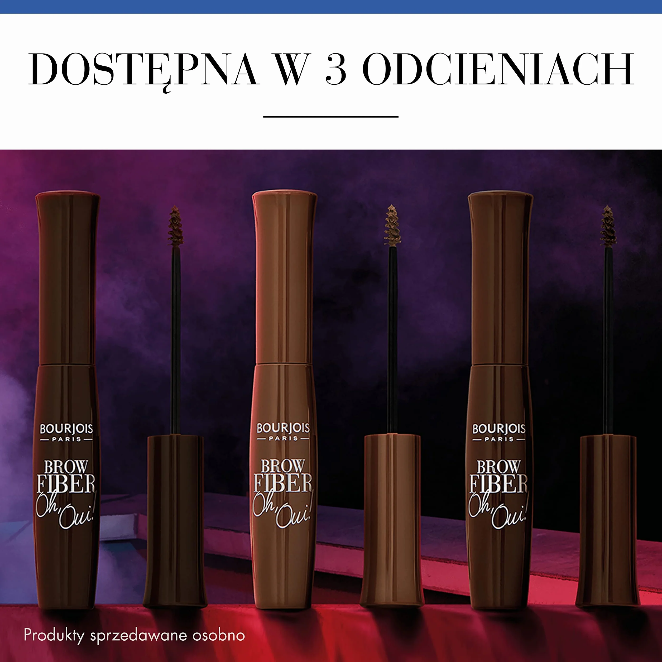 Bourjois Oh Oui! Brow Fiber Maskara do Brwi, Nr 03 - Brown, 6.8 ml