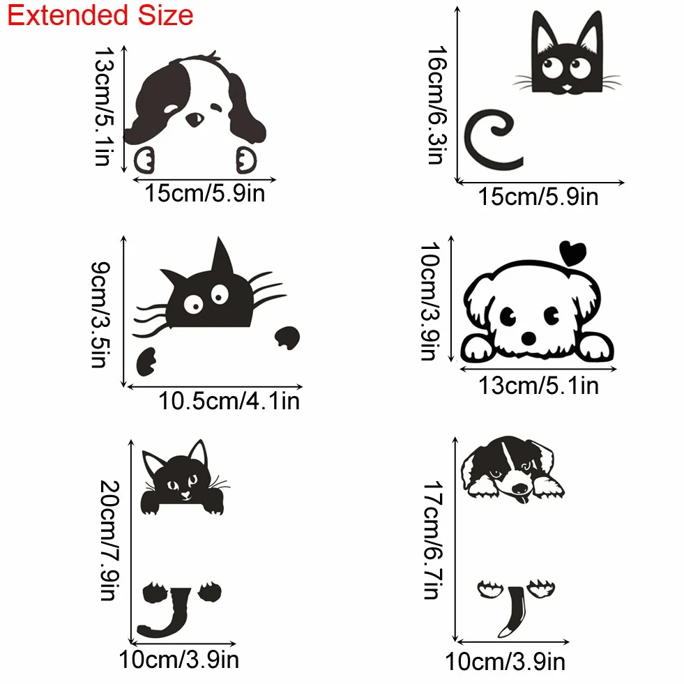 EQLEF Przełącznik naklejki ścienne, naklejki na przełącznik światła dla psa kota