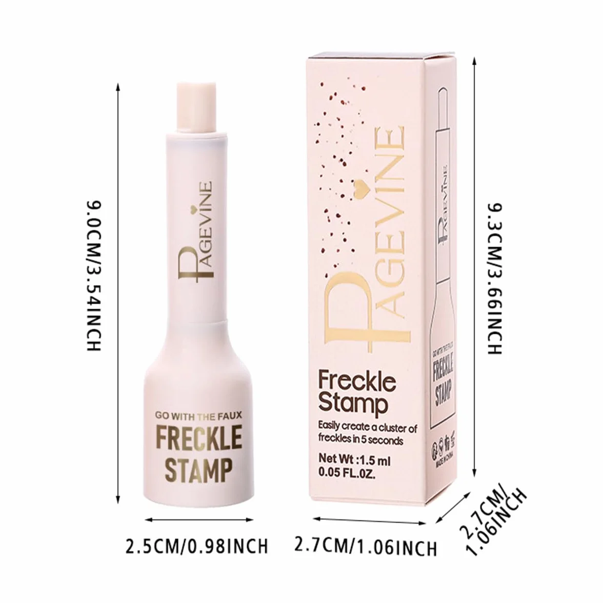 Stempel Piegów – Naturalny, realistyczny pisak do makijażu z piegami z miękkimi kropkami dla bezproblemowego wyglądu muśniętego słońcem, Liquid Freckle Pen (# 02)