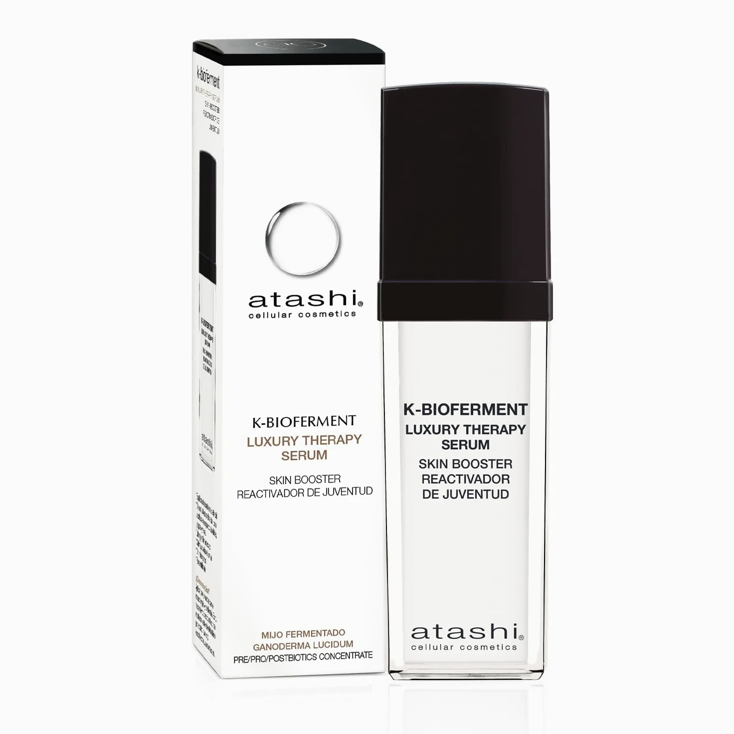 Atashi K-Bioferment | Therapy Luxury Serum Skin Booster | Serum aktywujące dla młodzieży | Rewitalizujące i regenerujące serum do twarzy przeciwstarzeniowe | Skóra wrażliwa i zestresowana | 30 ml