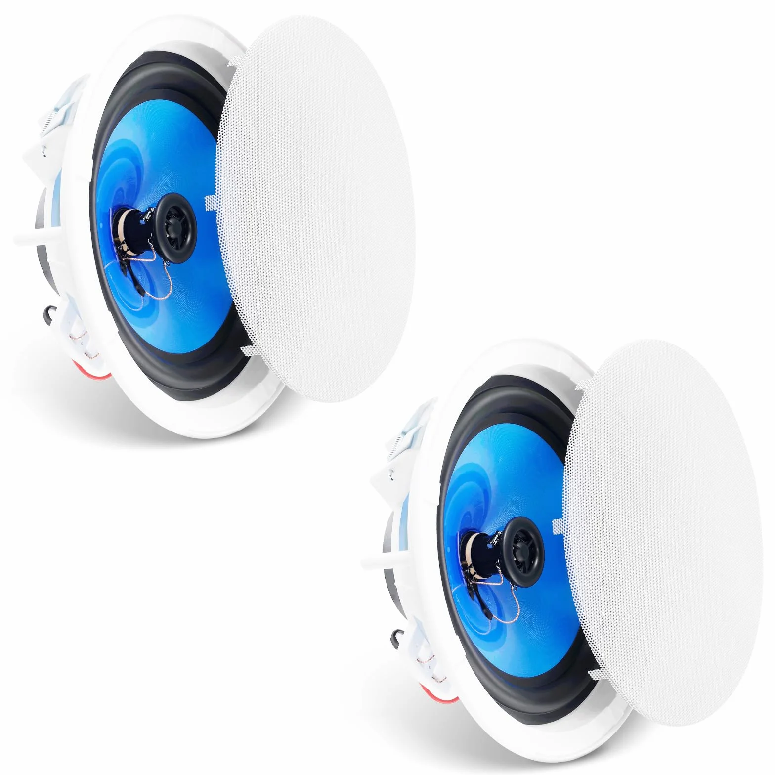VEVOR 2 sztuki głośników sufitowych 20 cm, 50 W, system głośników do zabudowy w suficie i ścianie, impedancja 89 dB, do domu, kuchni, salonu, sypialni lub zadaszonych werand