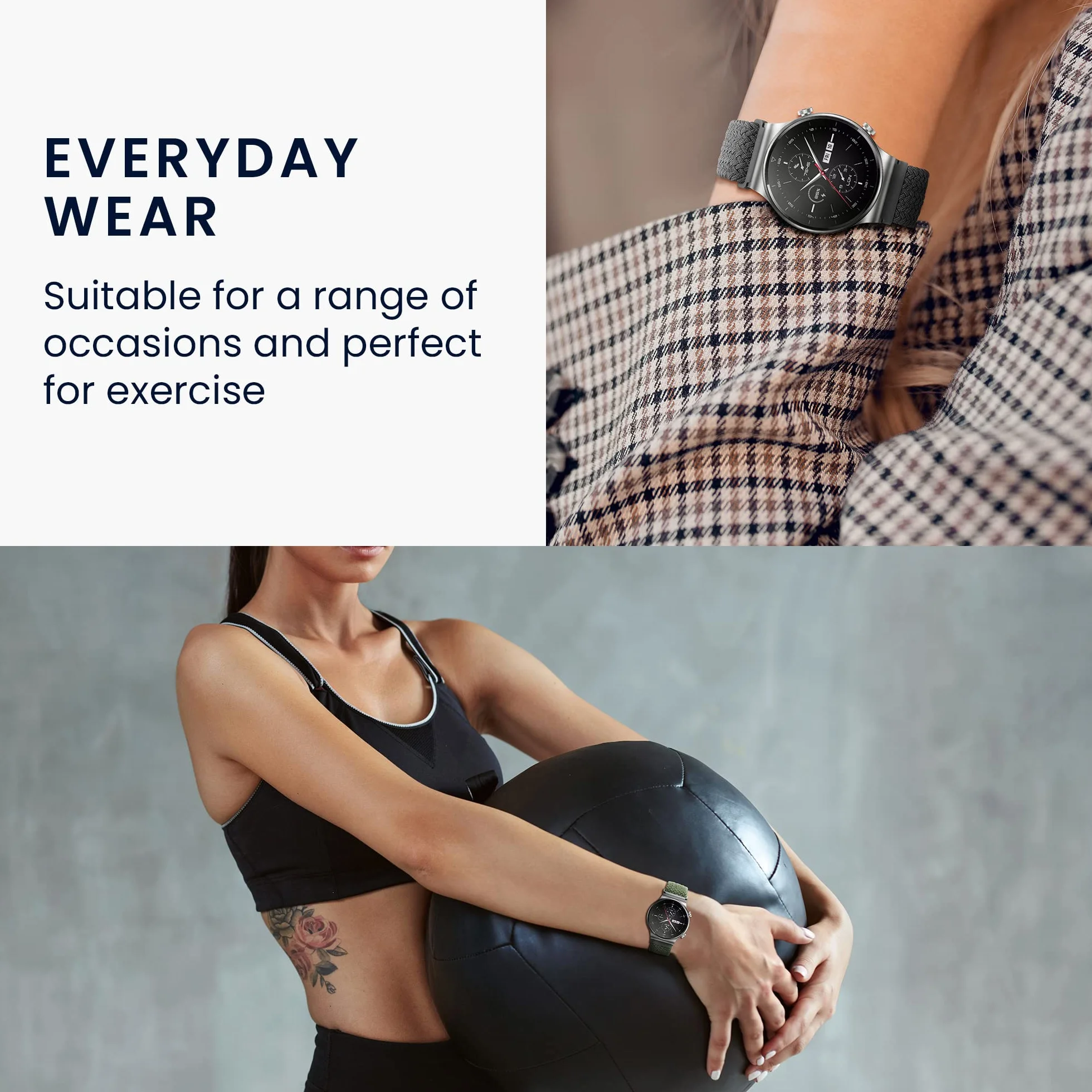 kwmobile Bransoletka kompatybilna z Fitbit Versa 3 / Sense – nylonowa bransoletka sportowa w kolorze czarnym – wymiary wewnętrzne