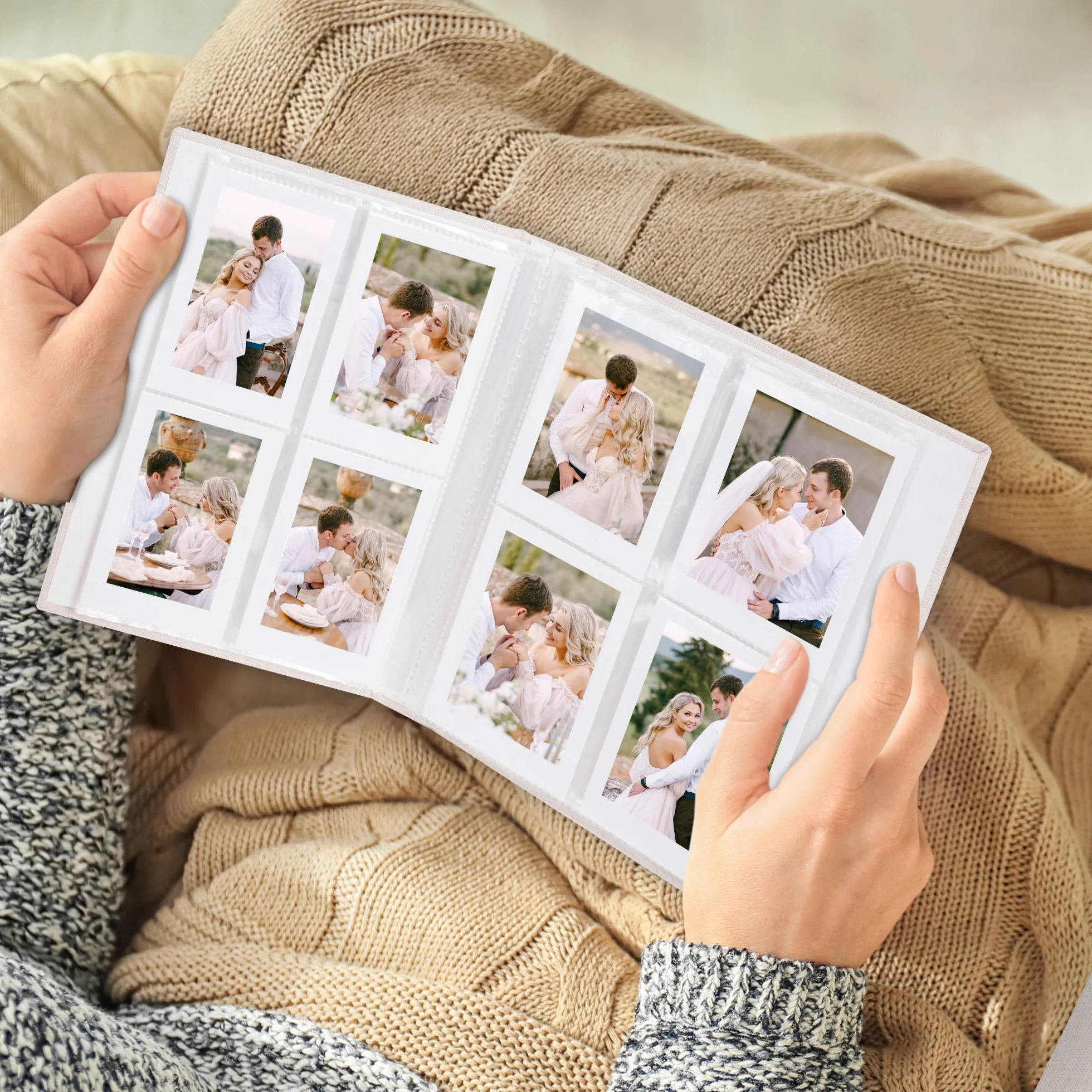 208 zdjęć Polaroid Album fotograficzny do aparatów Fujifilm Instax Mini 12, 11, 9, 8, 40 kompatybilny z Polaroid Snap, Z2300, SocialMatic ZIP, czarny, 1 opakowanie