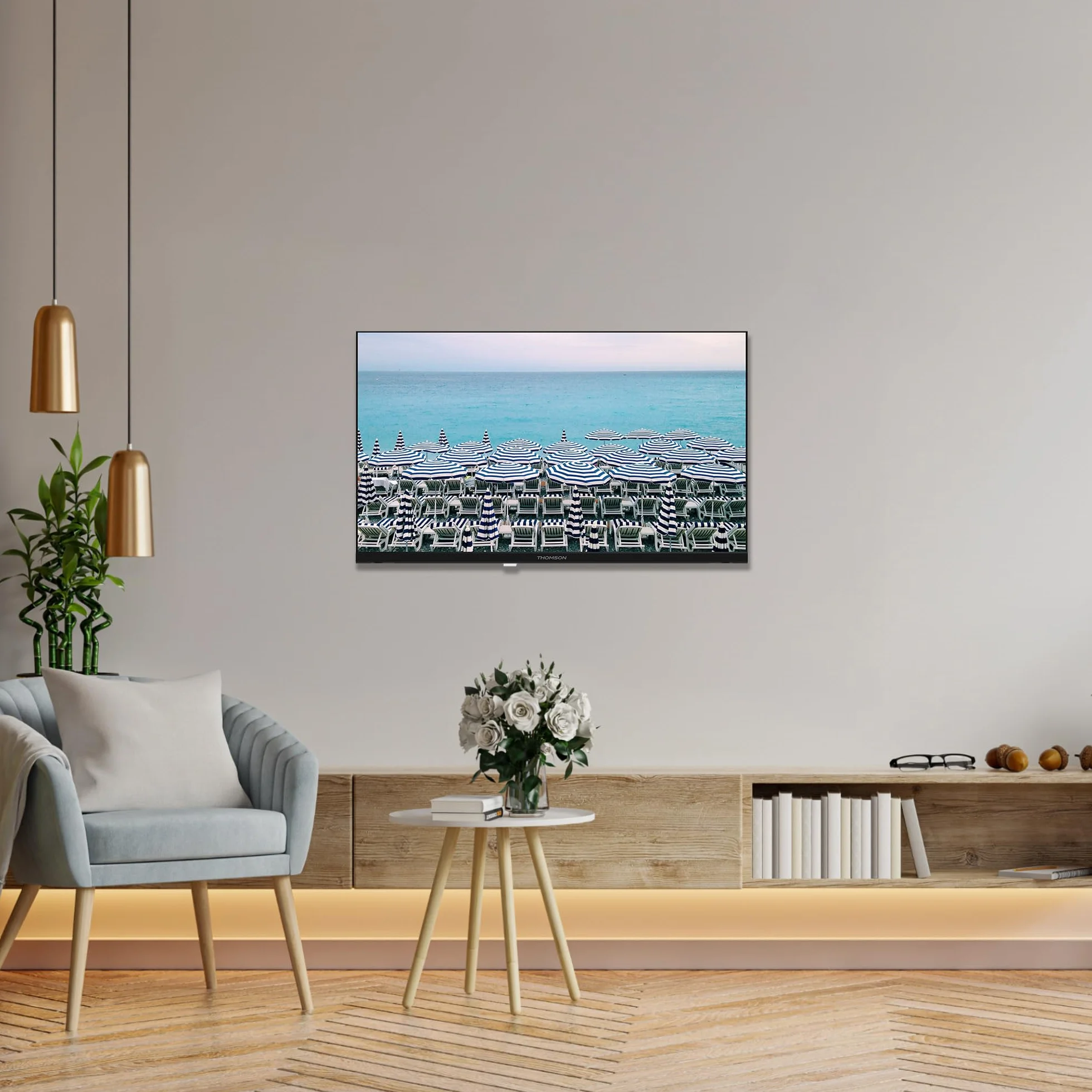 Thomson Telewizor 43 Cale (109 cm) FHD Easy TV, Telewizor LED (Non-Smart), Potrójny Tuner (DVB-T/T2/C/S/S2), Dolby Audio, Tryb Hotelowy, Odtwarzacz Multimedialny, Podświetlany Pilot, 3x HDMI