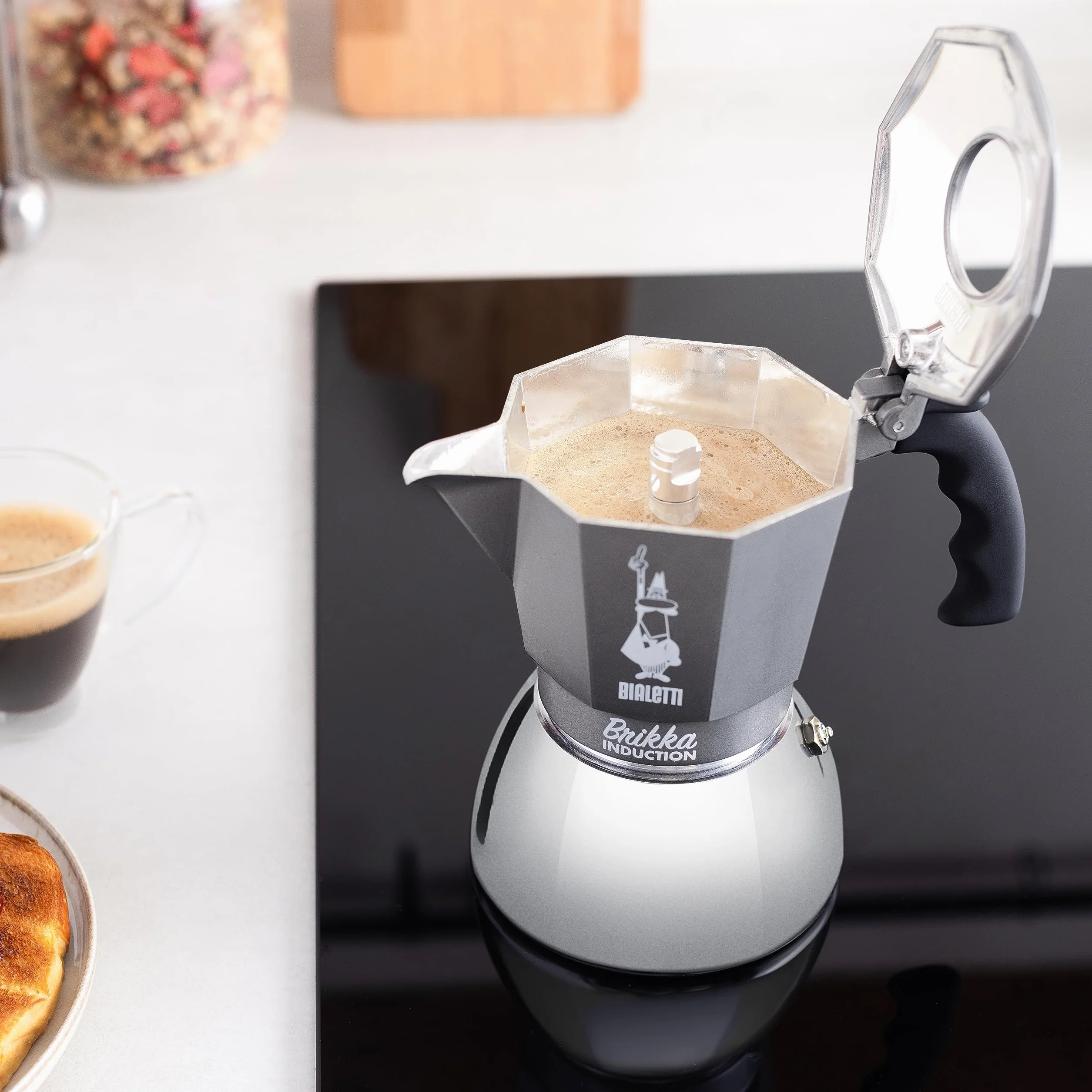 Bialetti Brikka Induction 4 filiżanki 160 ml ekspres do kawy indukcyjny podwójny aromat