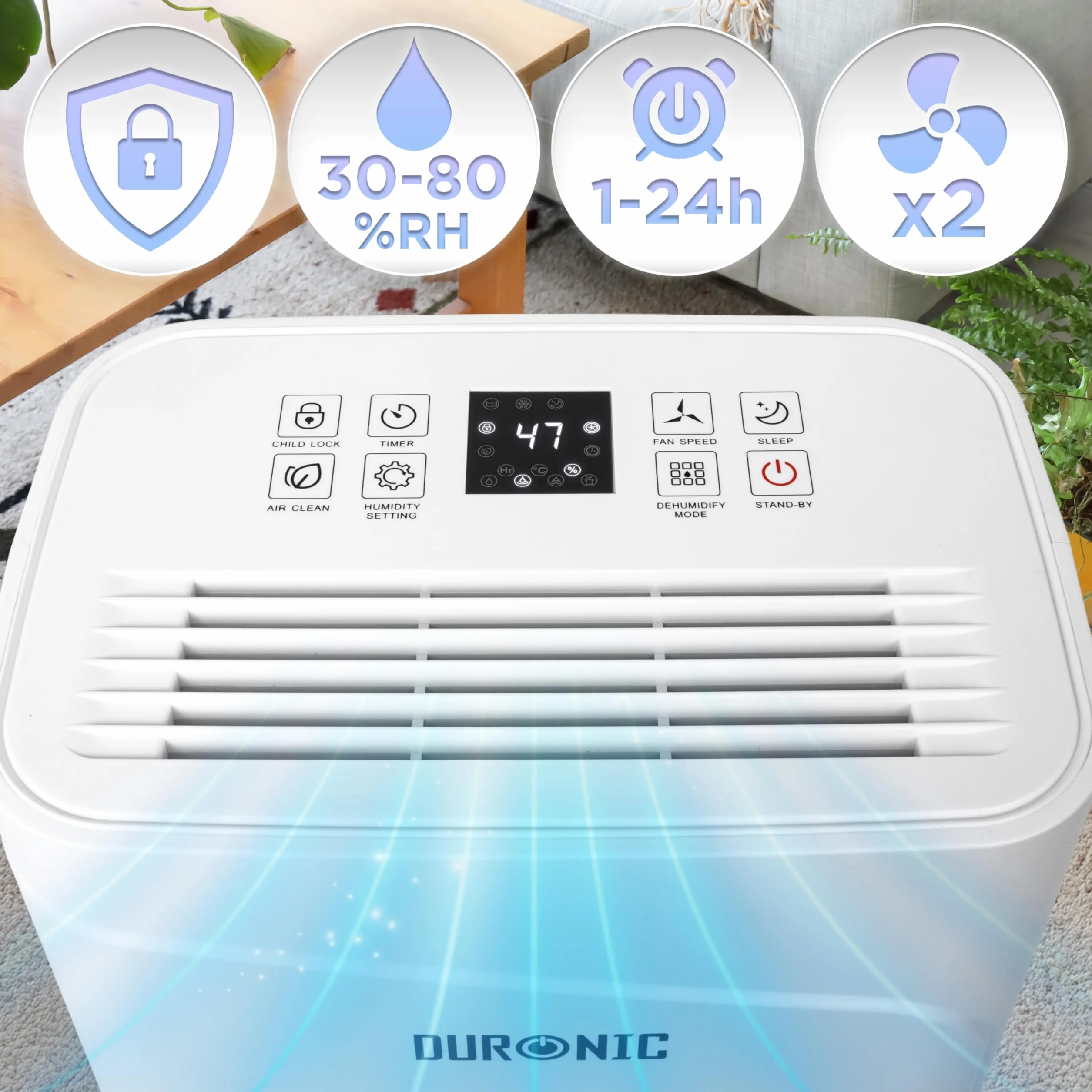 Duronic DH121 Osuszacz powietrza 300 W 12 l/dzień 2,1 l