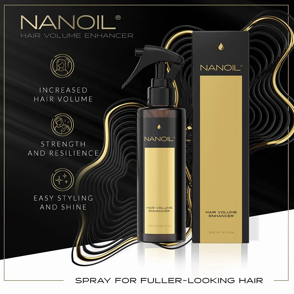 Termoochronny spray do włosów Nanoil Heat Protectant Spray 200 ml - spray do włosów chroniący przed wysoką temperaturą, ochrona włosów przed ciepłem