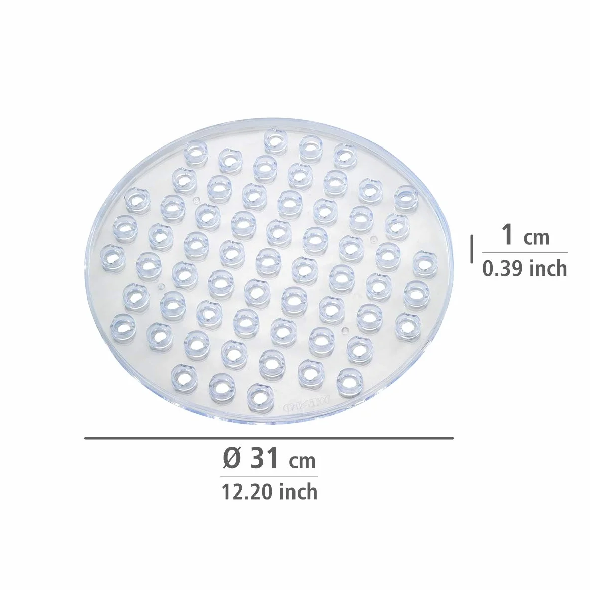 WENKO Mata do zlewu Kristall przezroczysta okrągła plastikowa 31 cm