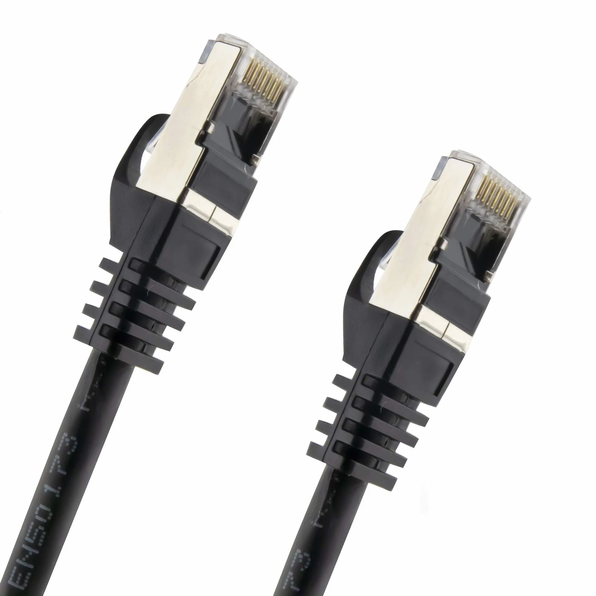 Kabel sieciowy S/FTP PIMF Cat. 7, 0,25 m, czarny, kabel krosowy Gigabit Ethernet LAN DSL CAT7