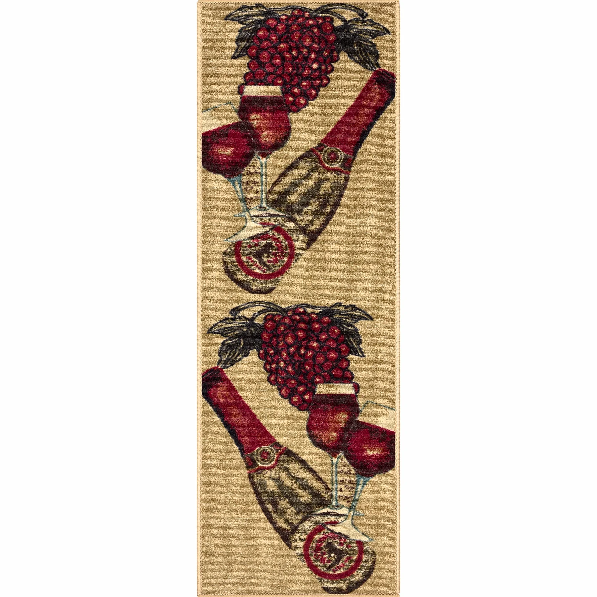 Chodnik kuchenny antypoślizgowy 50x150 cm wzór wina gumowy spód