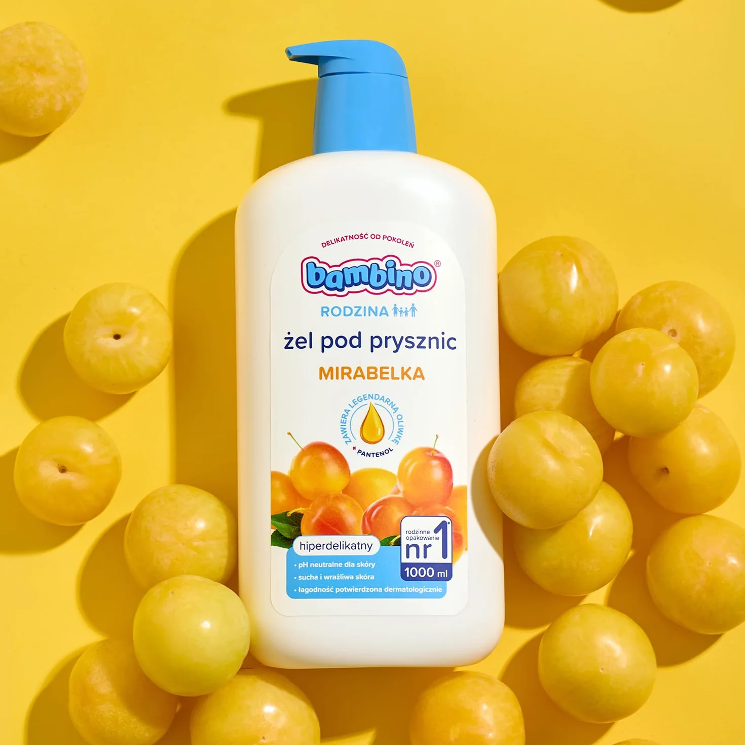 Bambino RODZINA Hiperdelikatny Żel pod prysznic o zapachu mirabelki 1000 ml : Amazon.pl: Uroda