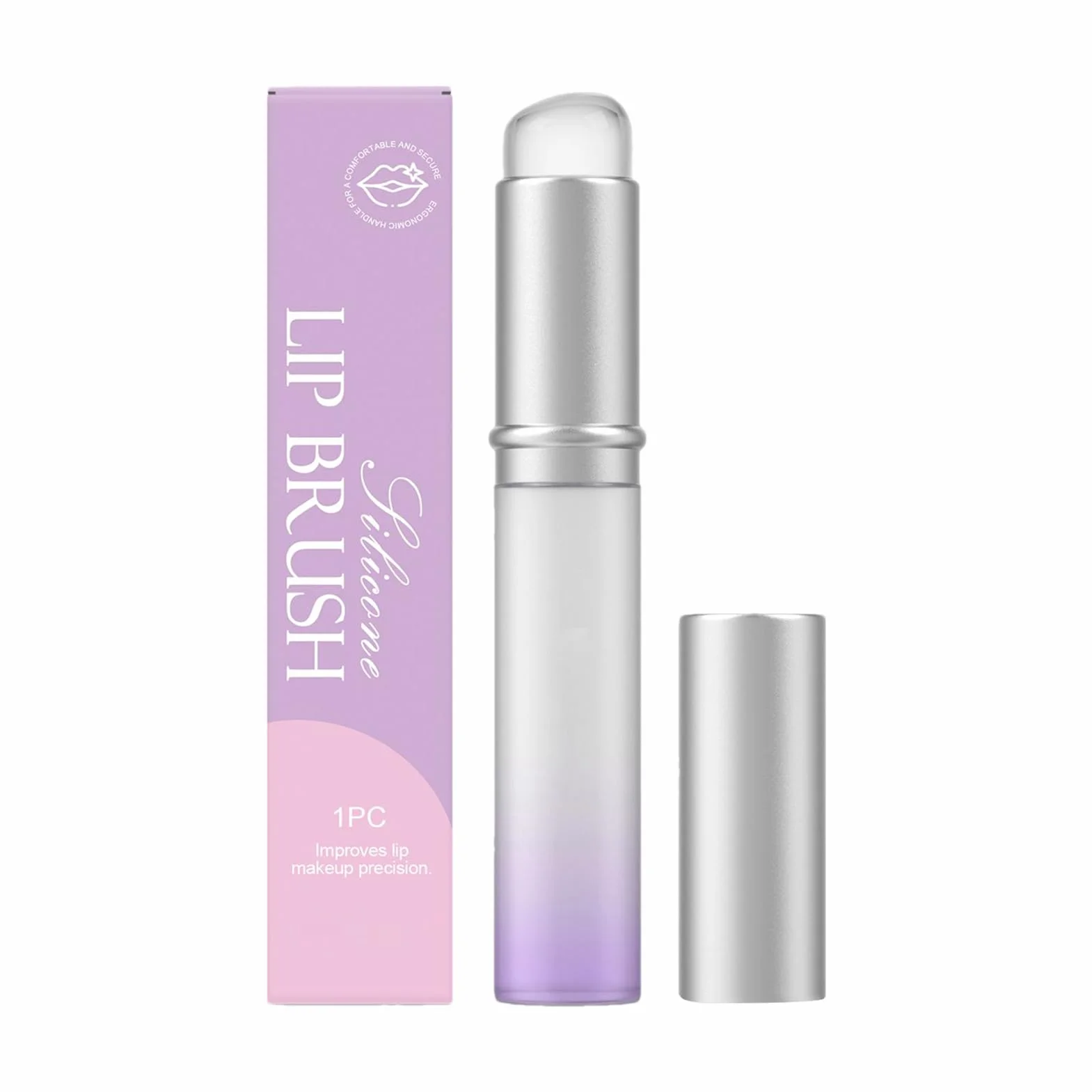 Aplikator do ust – silikonowy pędzel do ust do rozjaśniania | produkty pielęgnacyjne do balmu i peelingu, kremu, cieni do powiek, eyelinera, w podróży, w domu, na co dzień