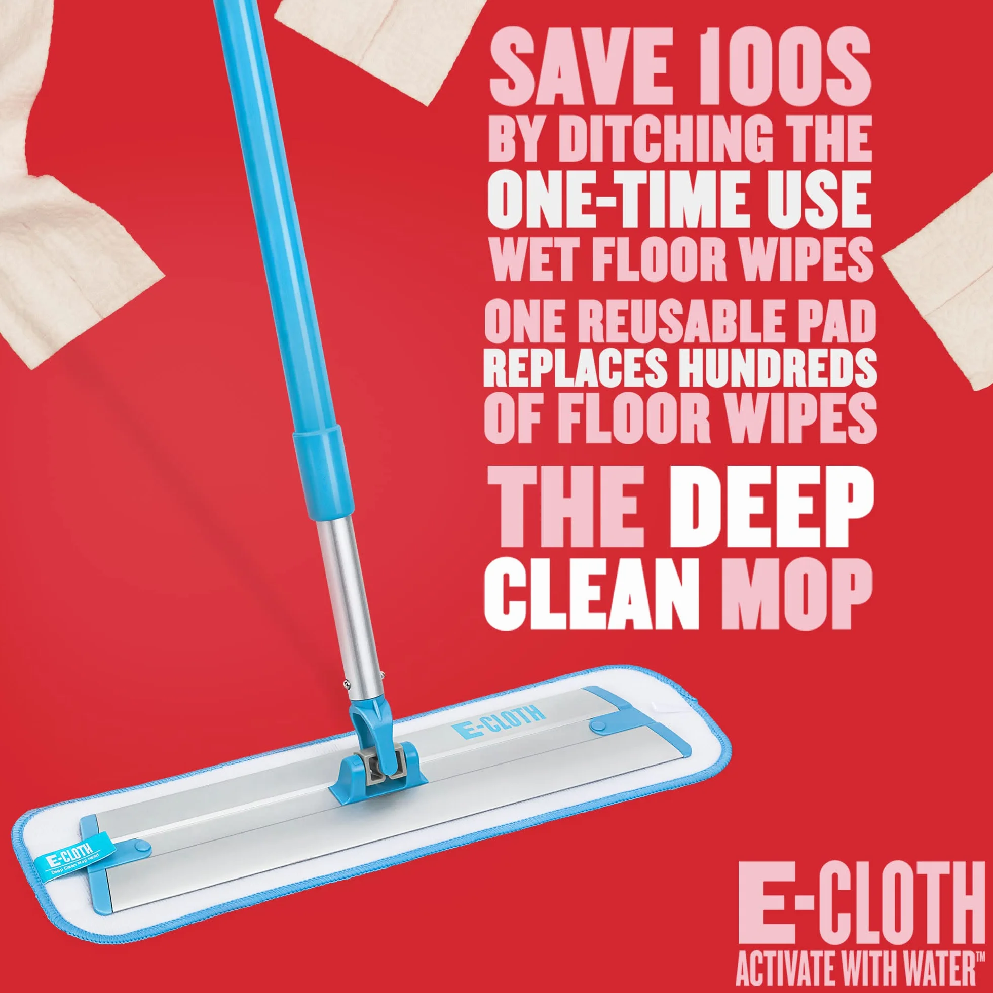 E-Cloth Deep Clean Mop, mikrofibra, niebieski, 1 sztuka