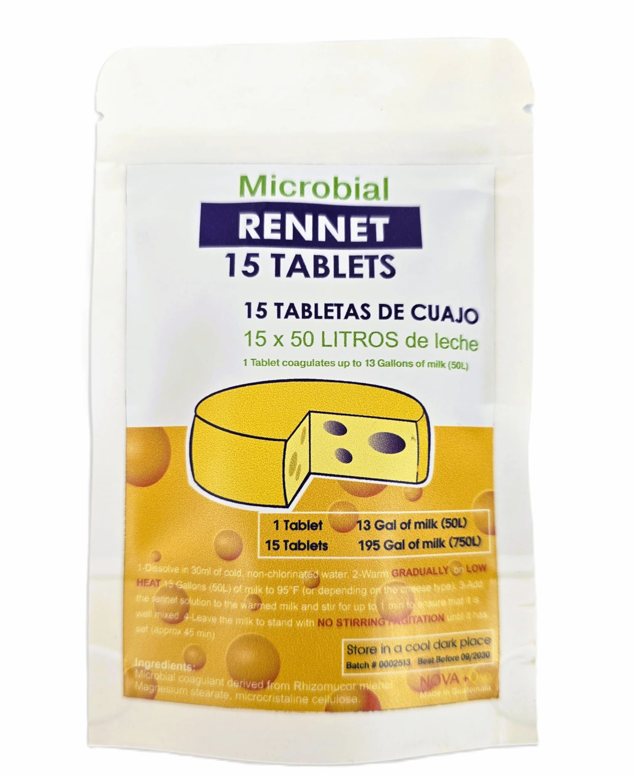 CHR HANSEN Cuajo TITANIUM® RENNET Tabletki do sera 15 tabletek na 750L mleka
