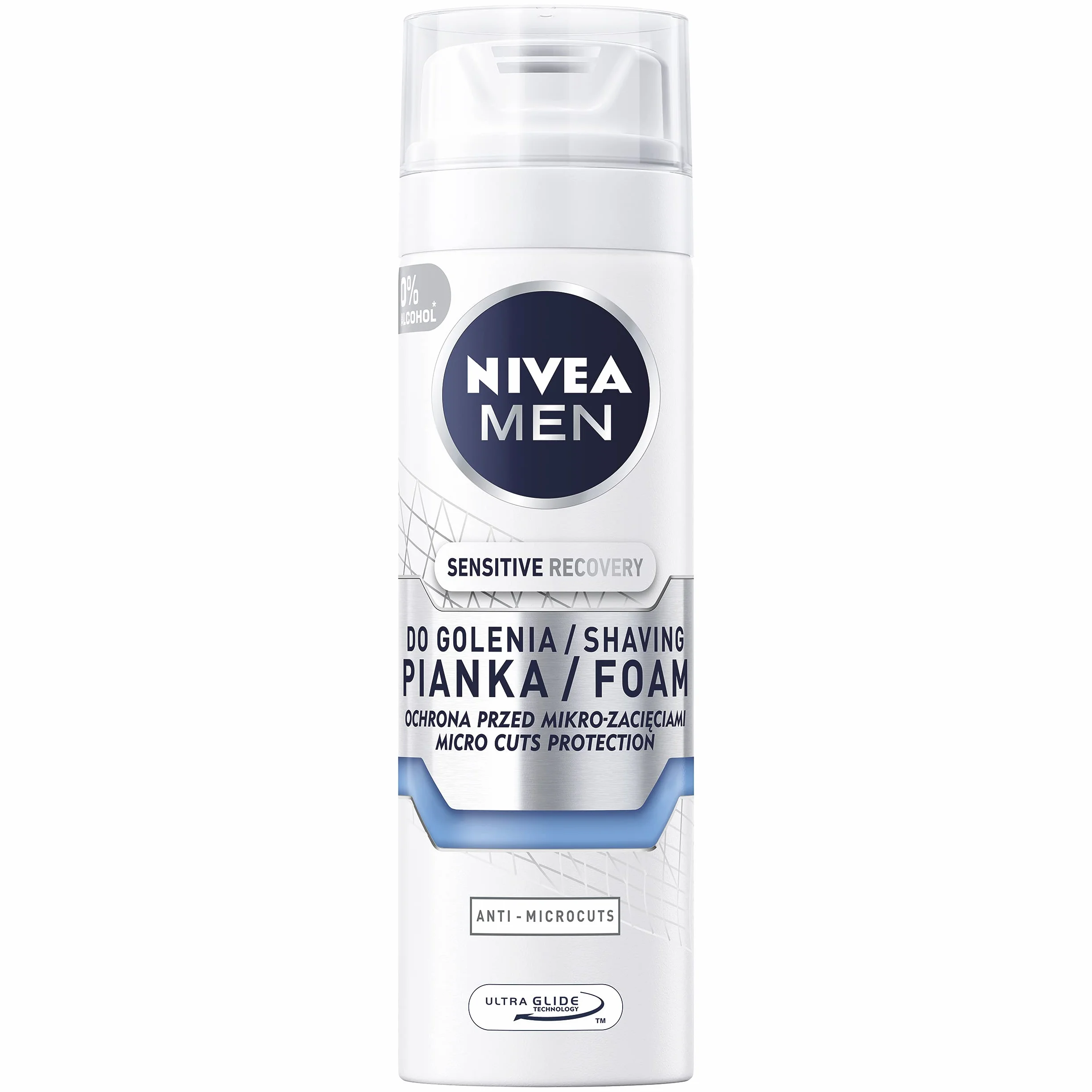 NIVEA MEN Sensitive Recovery Regenerująca pianka do golenia dla mężczyzn z rumiankiem i ekstraktem roślinnym, 200 ml