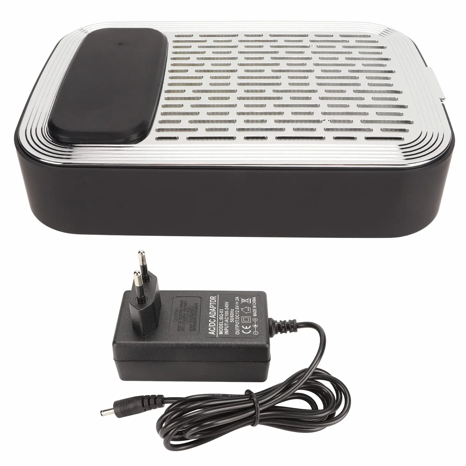 Nail Dust Collector Machine, regulowana prędkość Nail Vacuum Fan Dust Collector Extractor z filtrem wielokrotnego użytku, 2600mAh Bateria, Nails Vacuum Machine for Salon Home Use