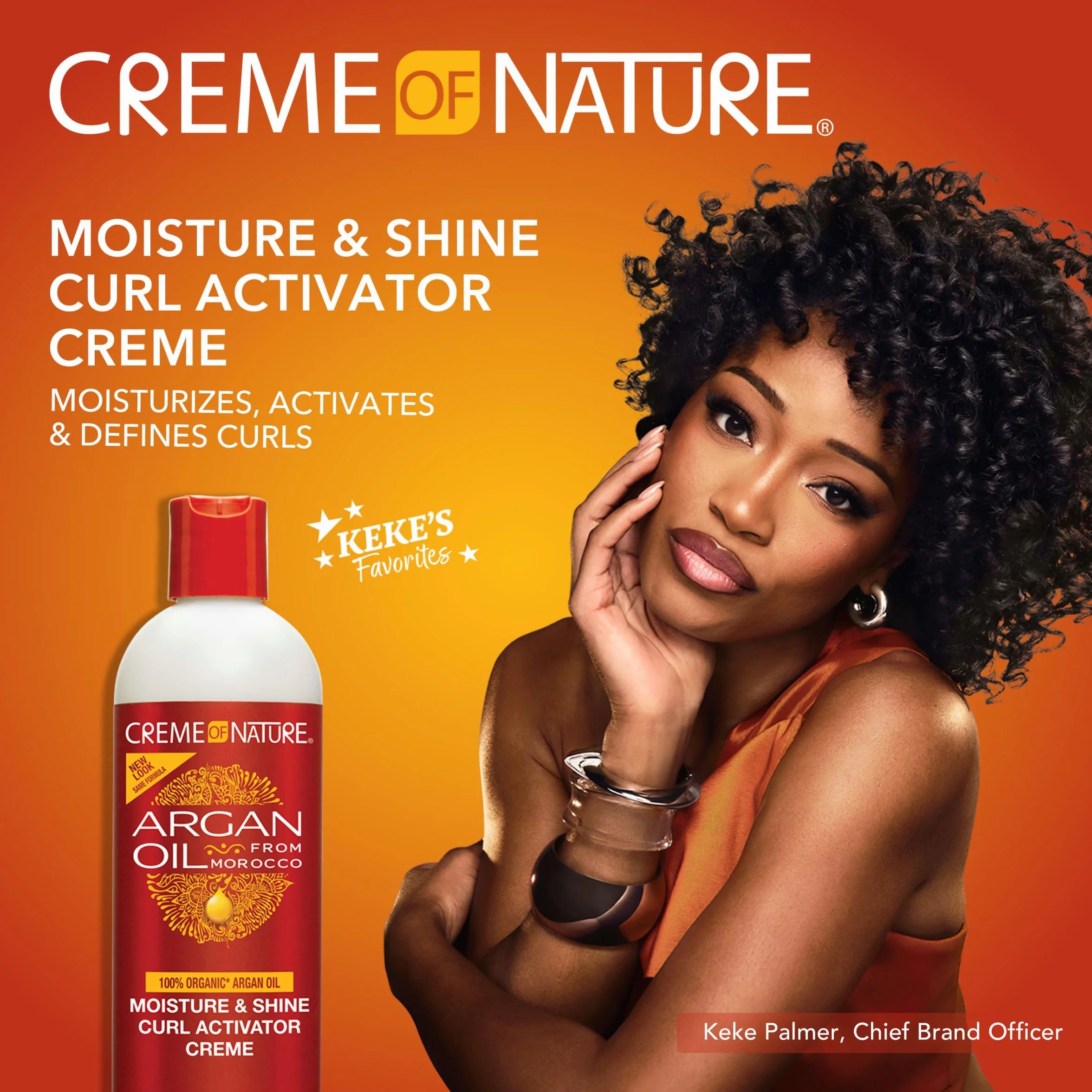 Creme Of Nature Argan Oil Moisturist & Glat Active Curl Cream 354 Ml