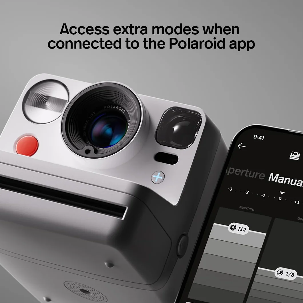Polaroid - NOW+ Gen3 - Aparat natychmiastowy Bluetooth Connected - Zestaw aparat + film kolorowy (16 zdjęć) Biały (6563)