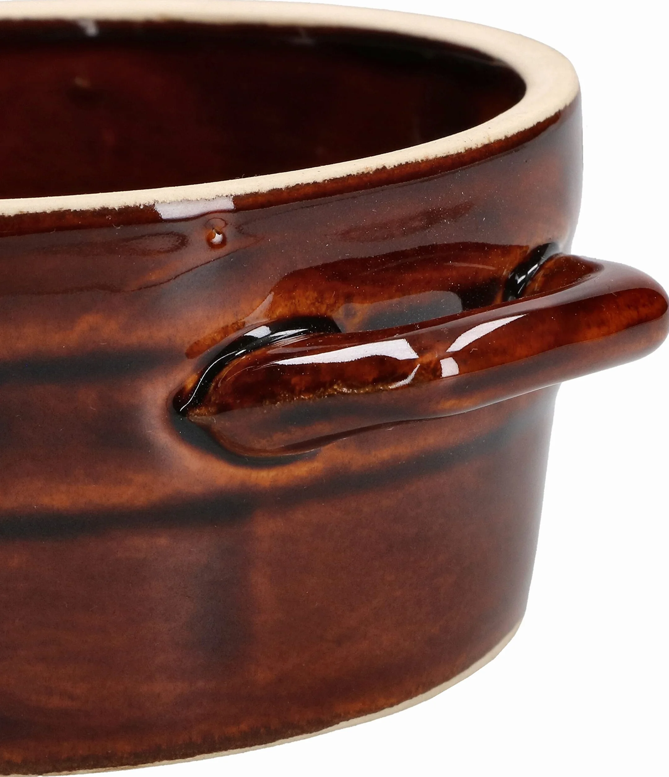 KOTARBAU Ceramiczne naczynie Ø 11 cm, garnek kamionkowy, garnek na smalec, miseczka do serwowania, forma do zapiekanek, okrągła miska ceramiczna, mała, glazurowana, naczynie do zapiekanek