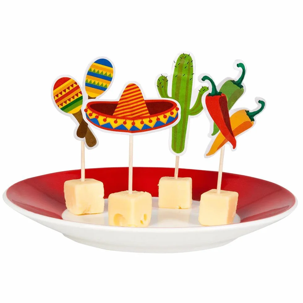 Boland Szaszłyki Fiesta Mexico drewniane 9 cm 12 sztuk do przekąsek i przystawek