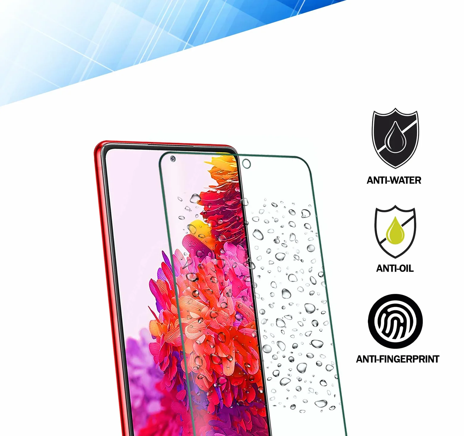 RKINC Ochraniacz ekranu [3-pak] do Samsung Galaxy S20 FE 5G / S20 FE 5G UW 16.5 cm, folia ochronna ze szkła hartowanego, 0,33 mm [bez pęcherzyków] [odporna na zarysowania] [odporna na pękanie]