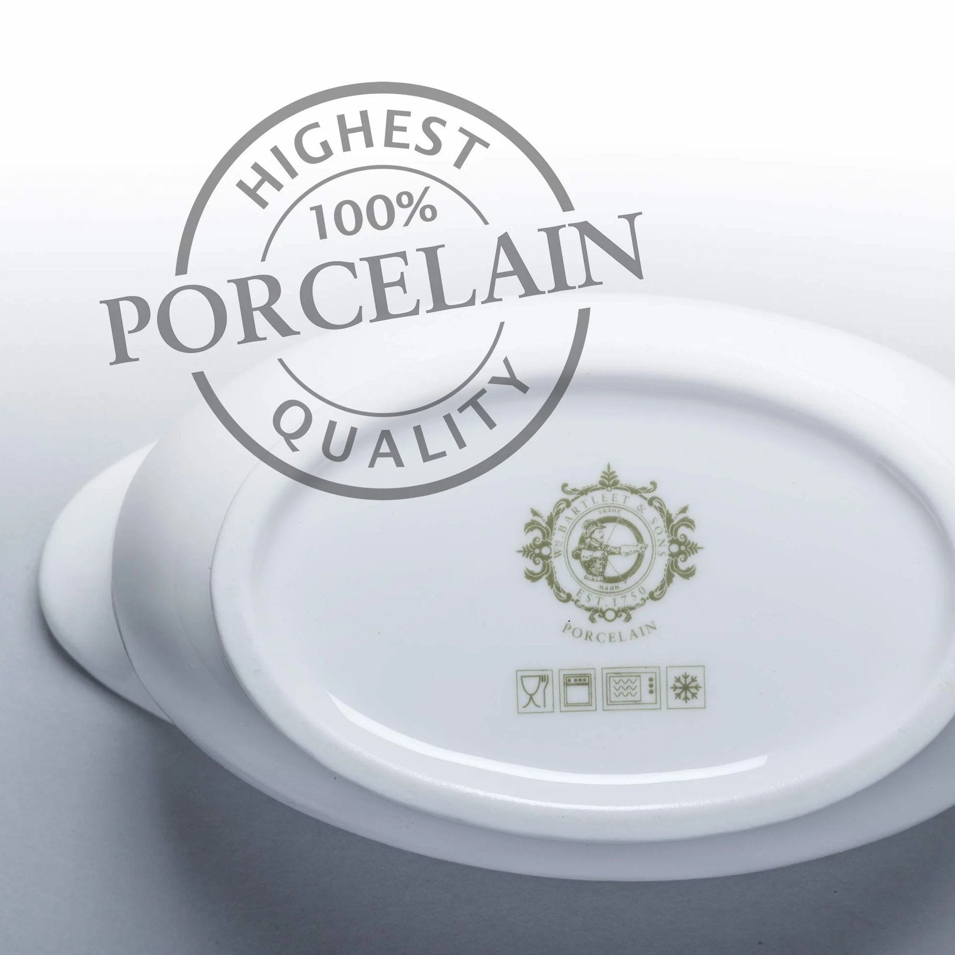 WM Bartleet & Sons 1750 T308 porcelanowy separator tłuszczu 300 ml biały