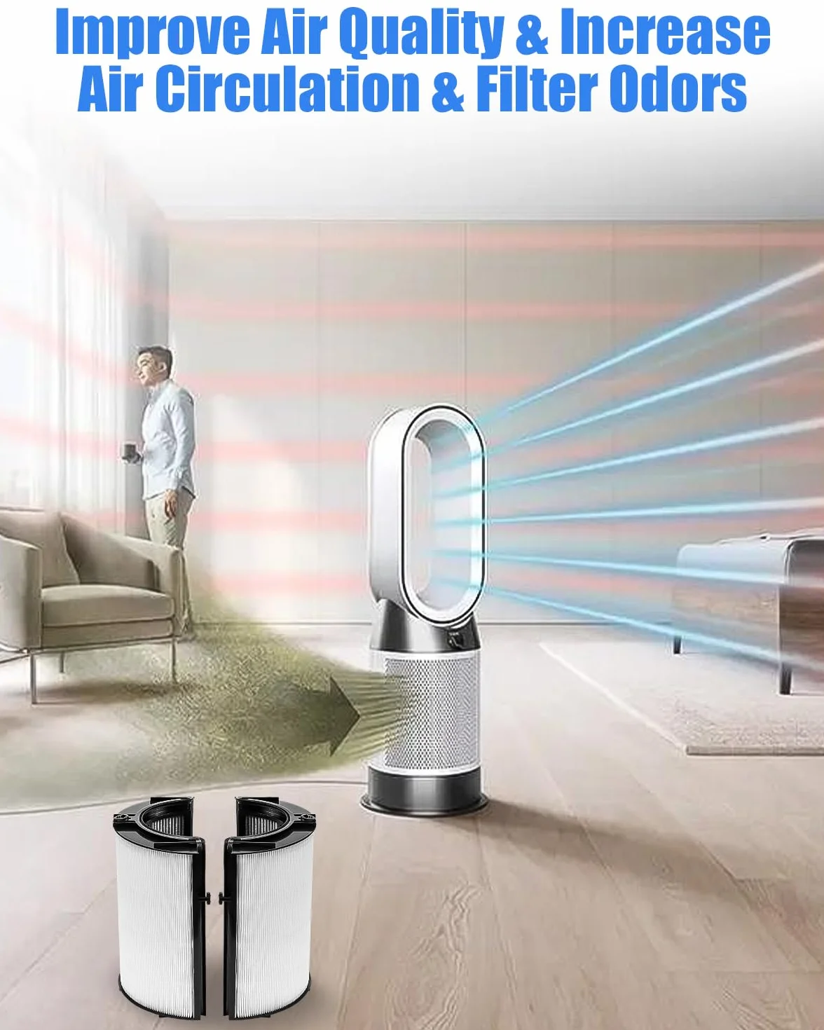 Filtr wymienny 2 w 1 H13 do Dyson HP04 TP04 DP04 PH04 HP09 TP09 HP07 TP07 PH03 PH01 360° Pure Cool