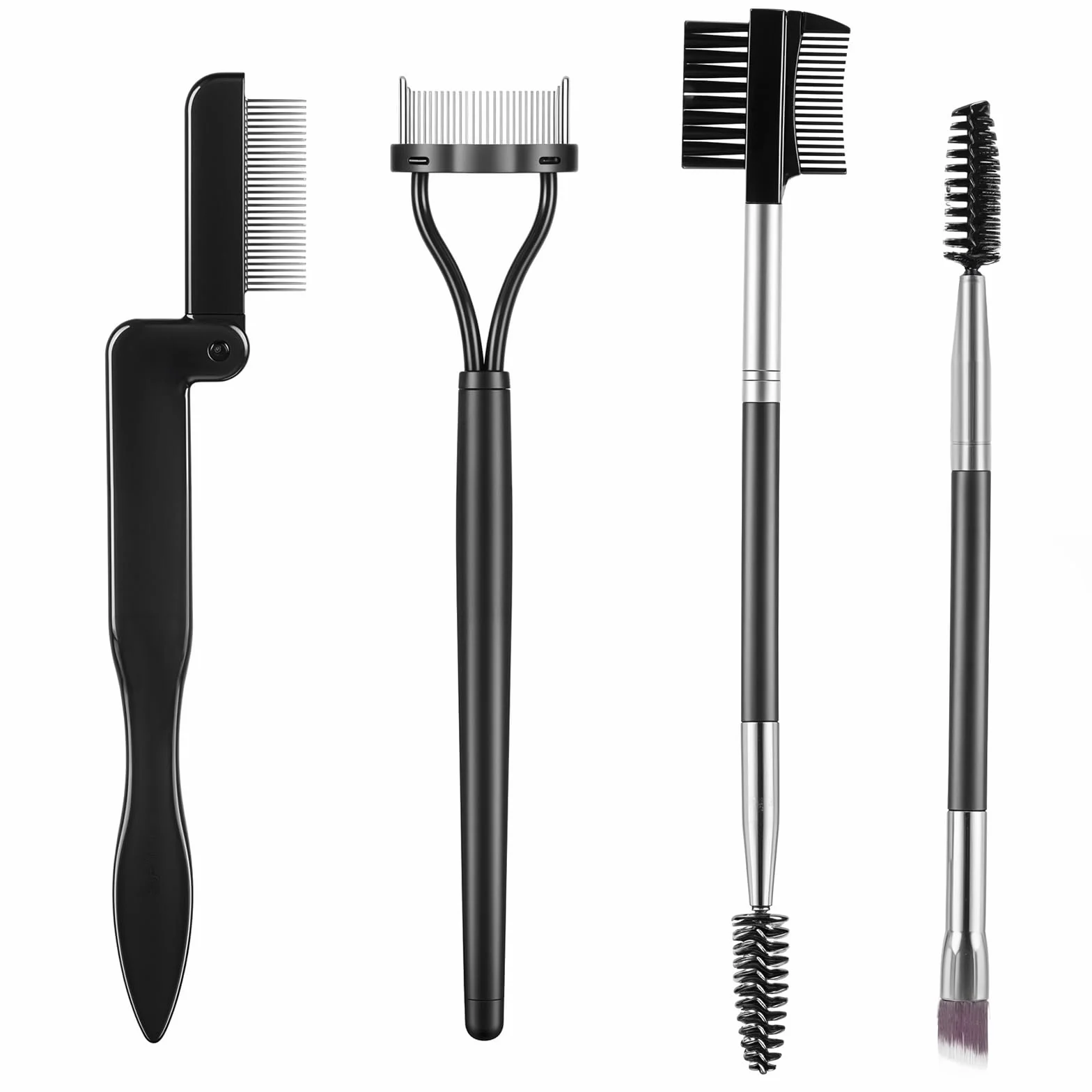 4 sztuki pędzli do rzęs, grzebień do brwi, profesjonalna szczotka do rzęs, zestaw do maskary, narzędzie do oddzielania rzęs, szczotka do brwi, do brwi