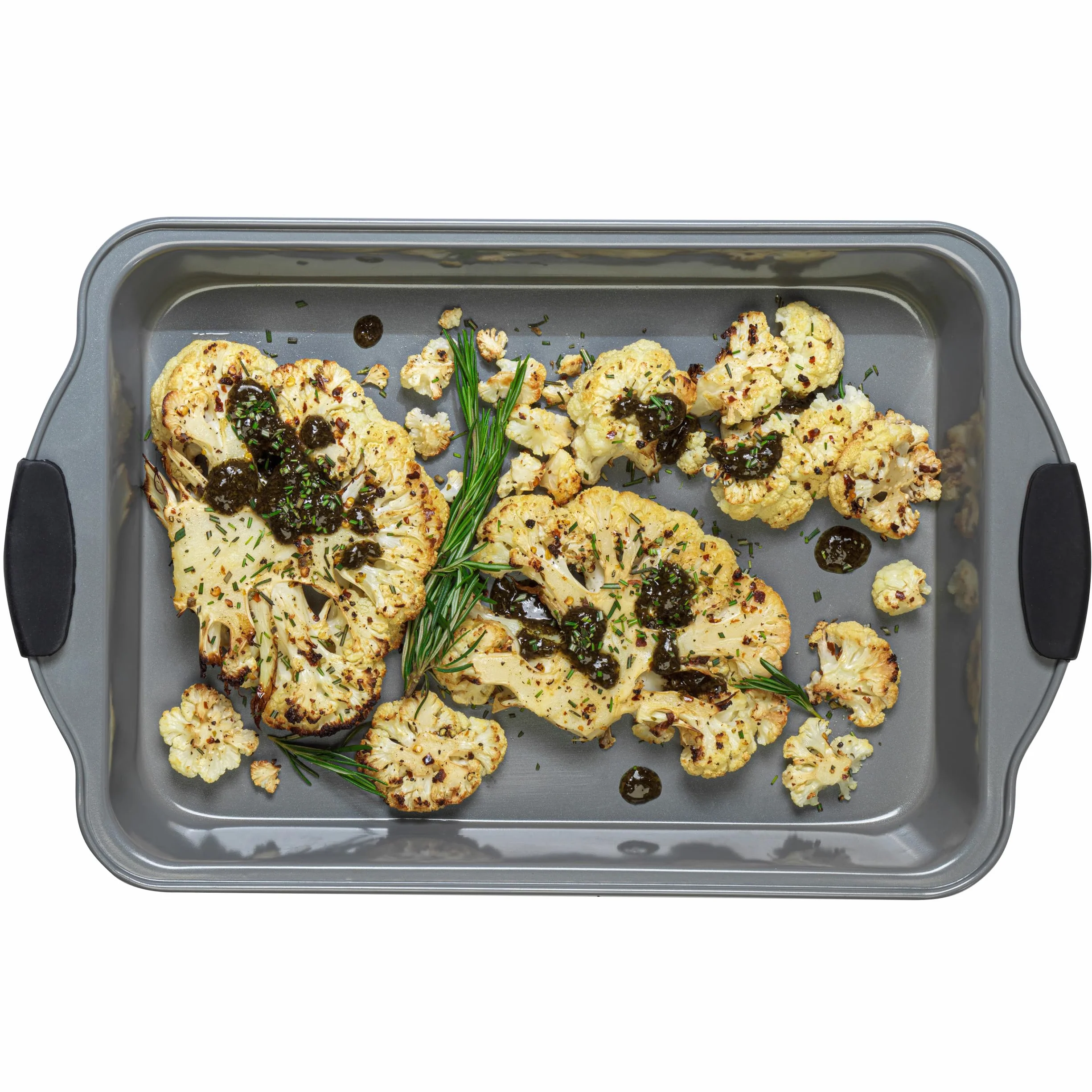 Russell Hobbs Pearlised Deep Roaster 40cm Non-Stick Carbon Steel Silicone Handles Matte Grey