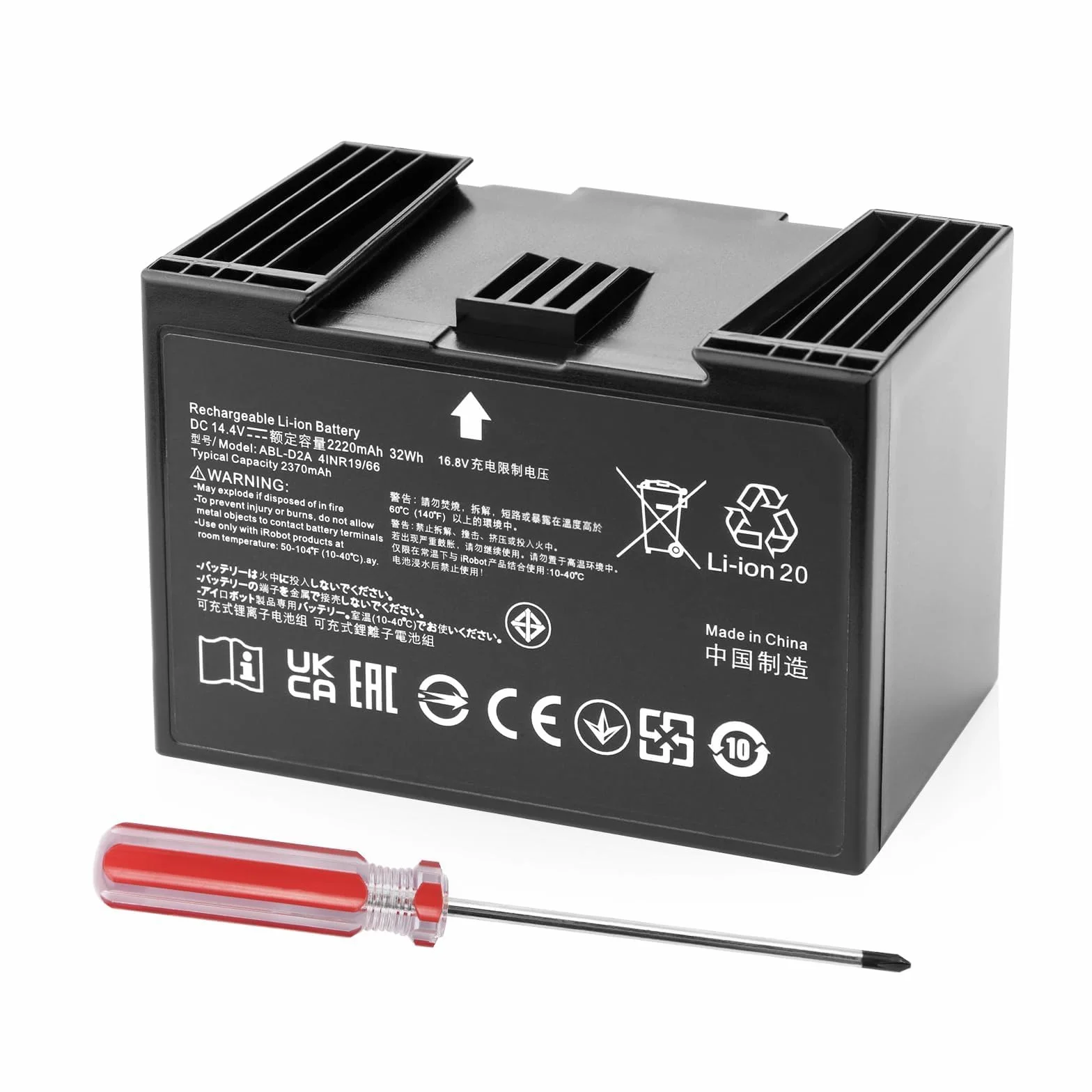 Vacuum Cleaner Batterie pour Roomba j7 i4 j8+, pour Combo j5 i5 j7+,j7 j7+ j7550 i4 i4+ i4 Plus i4150 i6 i6+ i8 i8+ i8550,pour Roomba e5 e6 e5150 e5152 e6198, Replacement for ABL-D2A ABL-D2